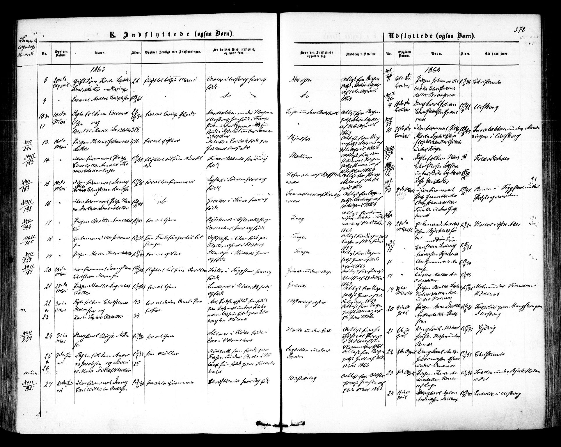 Høland prestekontor Kirkebøker, SAO/A-10346a/F/Fa/L0011: Parish register (official) no. I 11, 1862-1869, p. 378
