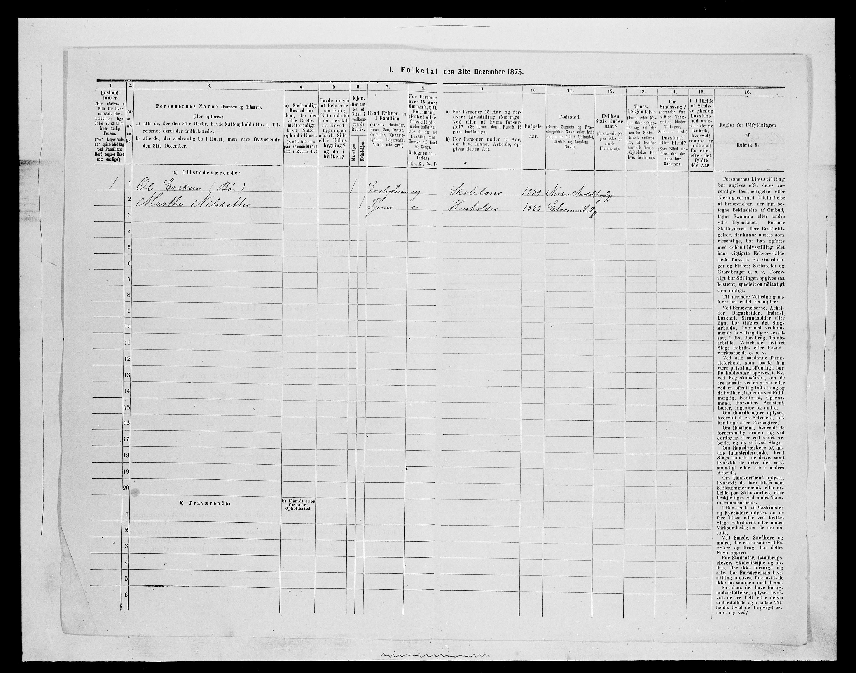 SAH, 1875 census for 0414L Vang/Vang og Furnes, 1875, p. 2158