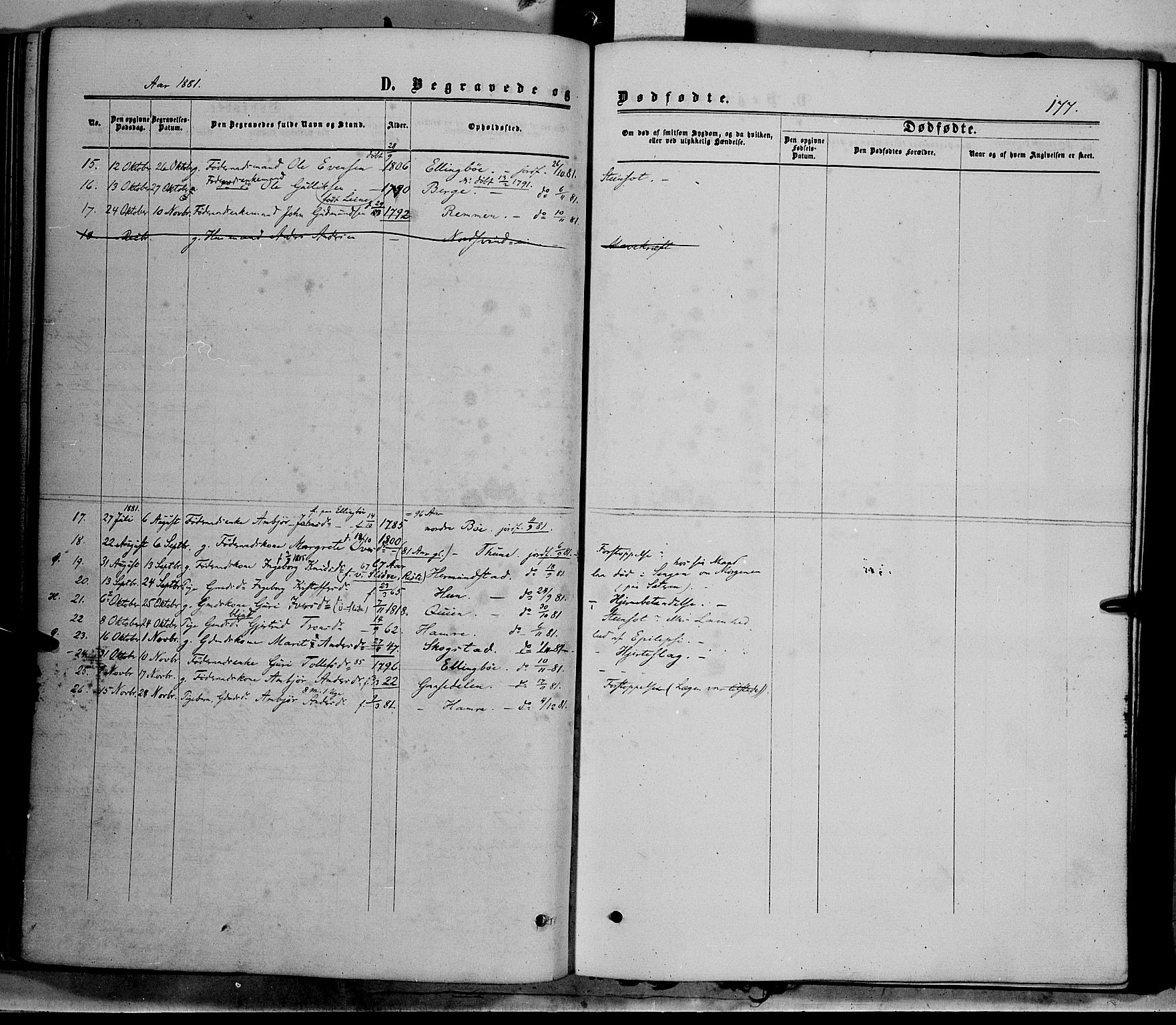 Vang prestekontor, Valdres, SAH/PREST-140/H/Ha/L0007: Parish register (official) no. 7, 1865-1881, p. 177