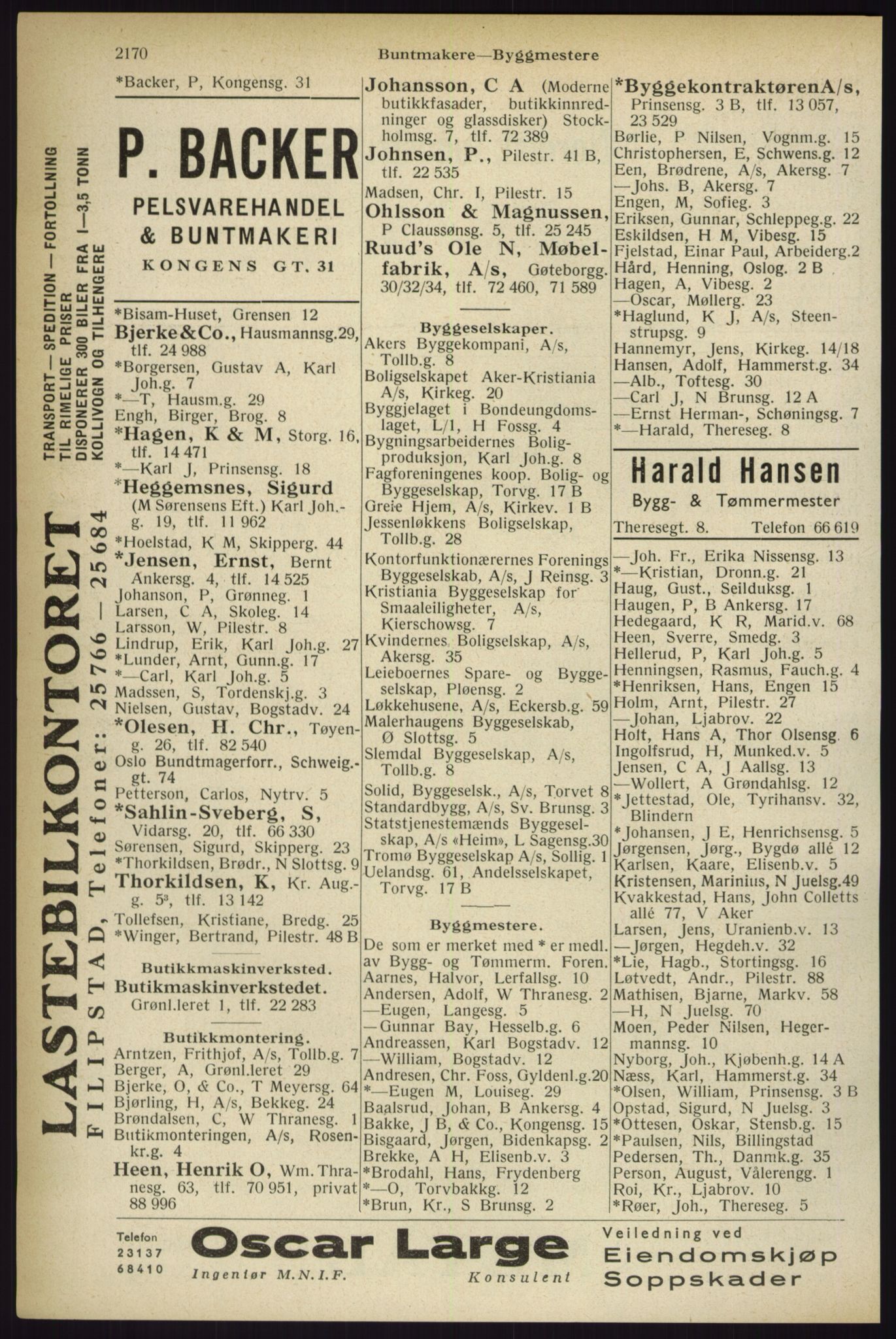 Kristiania/Oslo adressebok, PUBL/-, 1933, p. 2170
