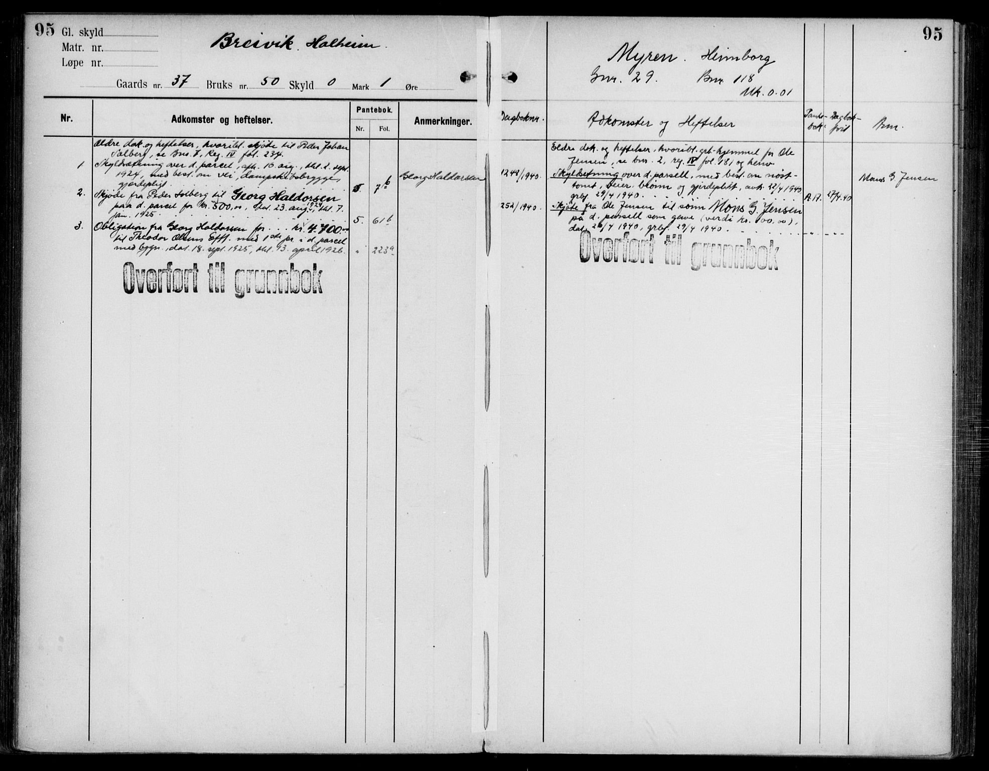 Midhordland sorenskriveri, AV/SAB-A-3001/1/G/Ga/Gab/L0108: Mortgage register no. II.A.b.108, p. 95