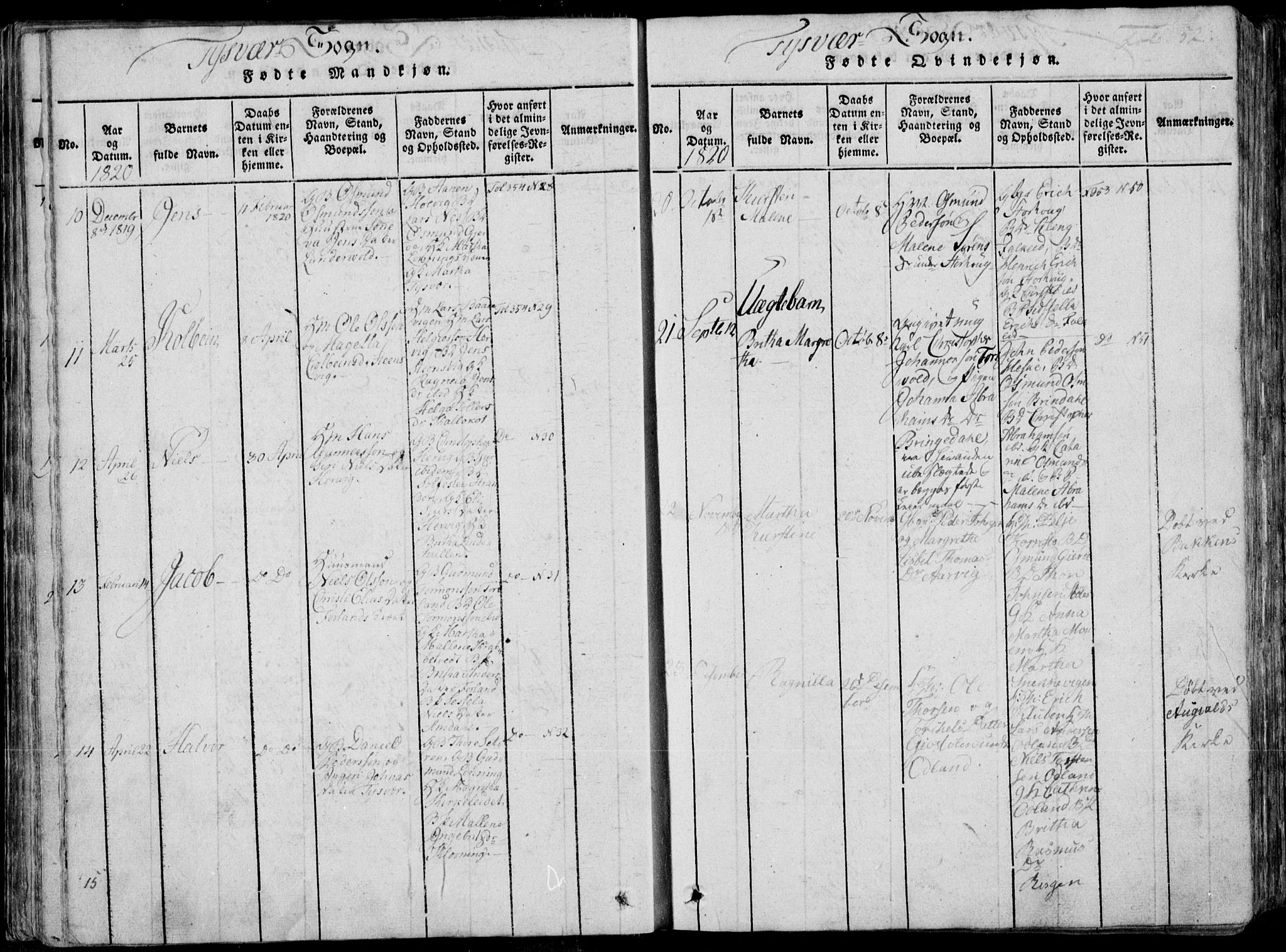 Skjold sokneprestkontor, AV/SAST-A-101847/H/Ha/Haa/L0004: Parish register (official) no. A 4 /1, 1815-1830, p. 52