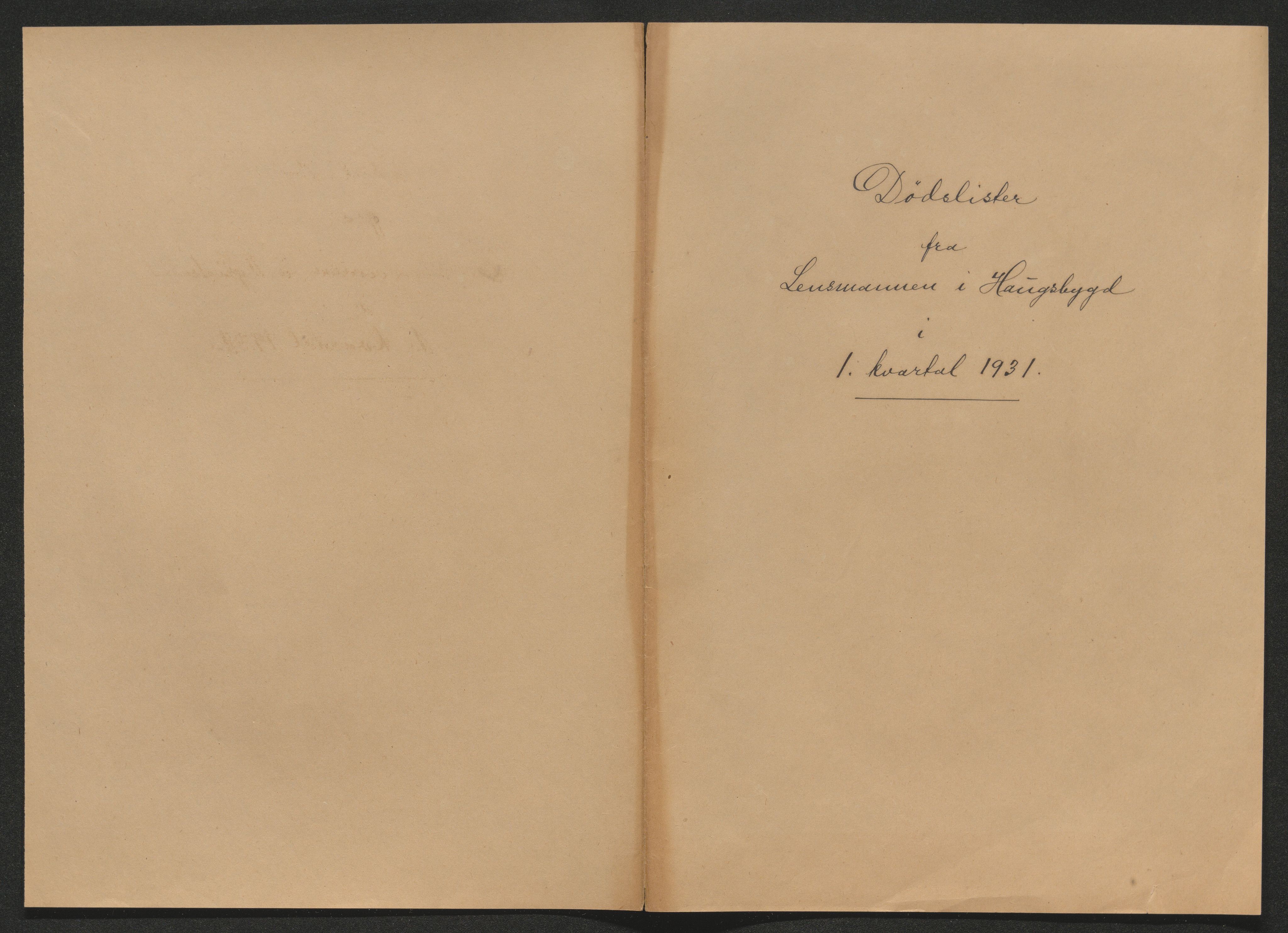 Ringerike sorenskriveri, AV/SAKO-A-105/H/Ha/Hab/L0017: Dødsfallslister Haugsbygd, 1931-1940