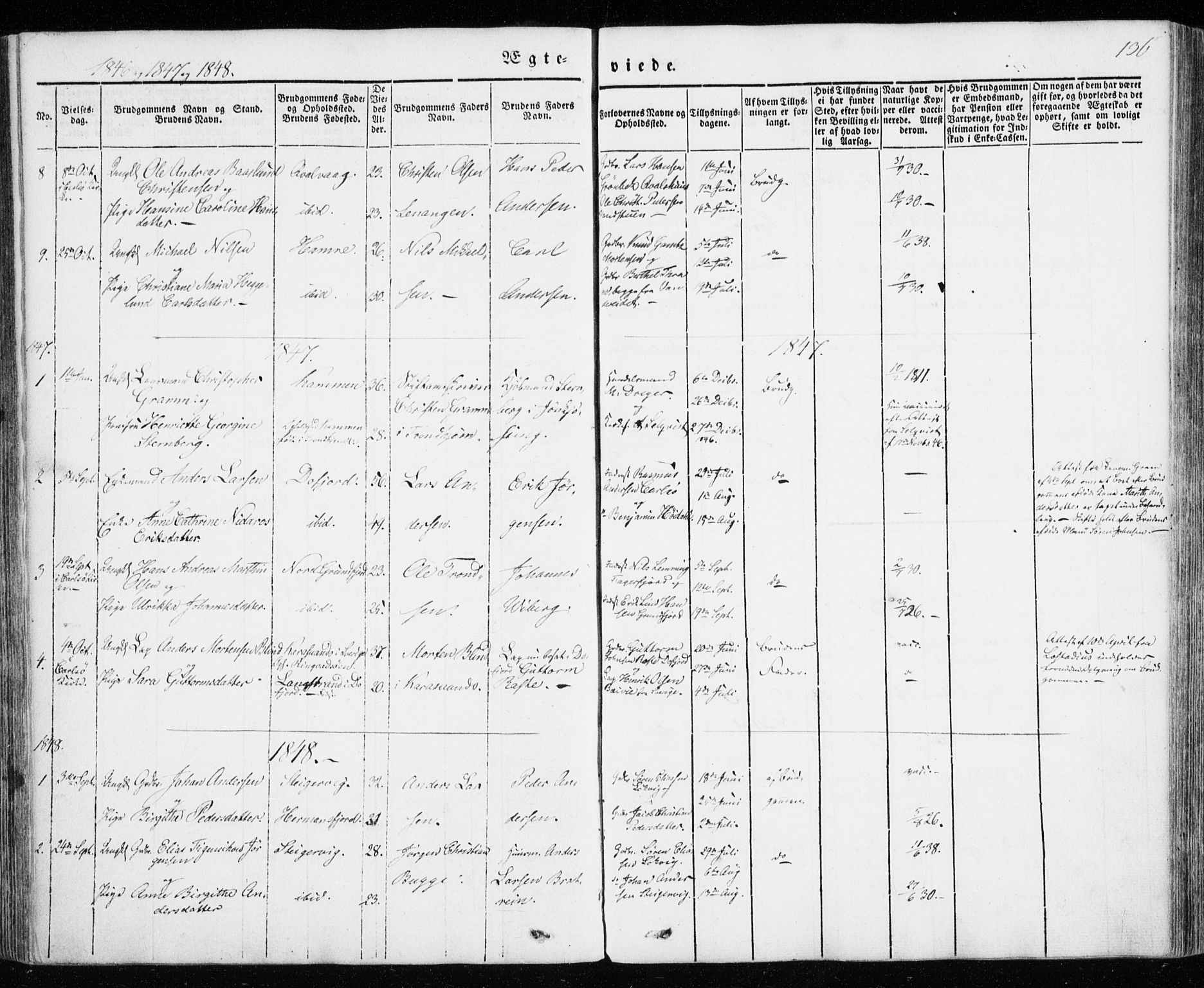 Karlsøy sokneprestembete, SATØ/S-1299/H/Ha/Haa/L0009kirke: Parish register (official) no. 9, 1838-1867, p. 136