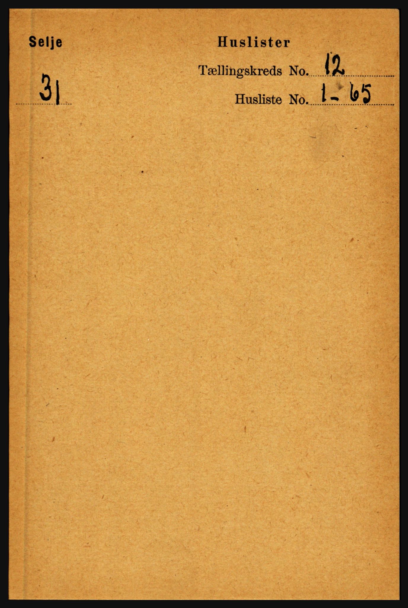 RA, 1891 census for 1441 Selje, 1891, p. 3623