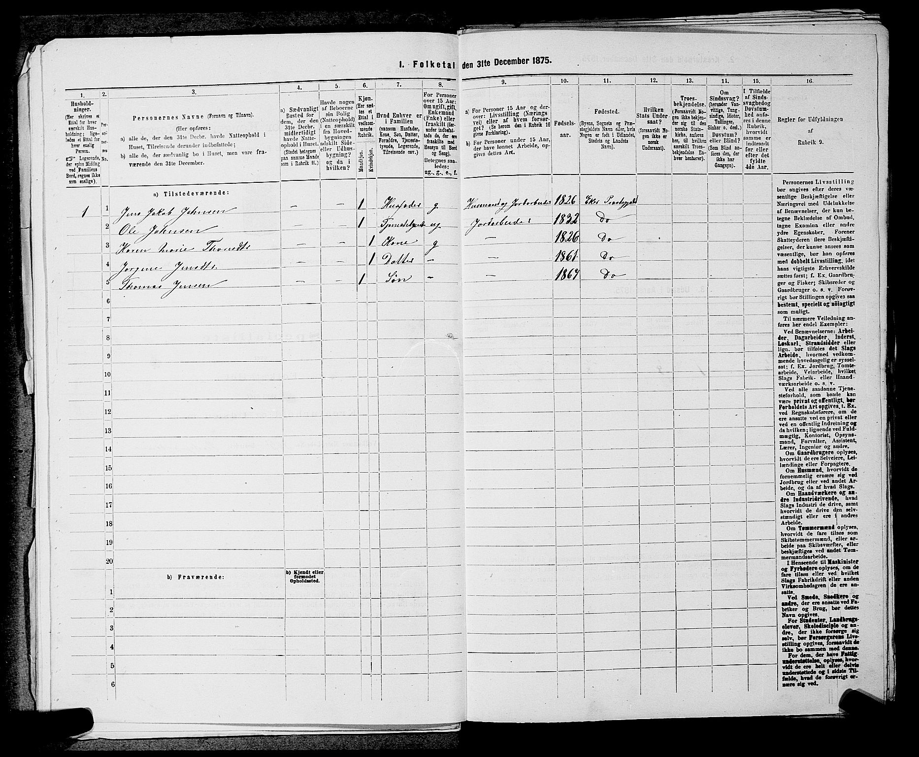 SAKO, 1875 census for 0624P Eiker, 1875, p. 1439