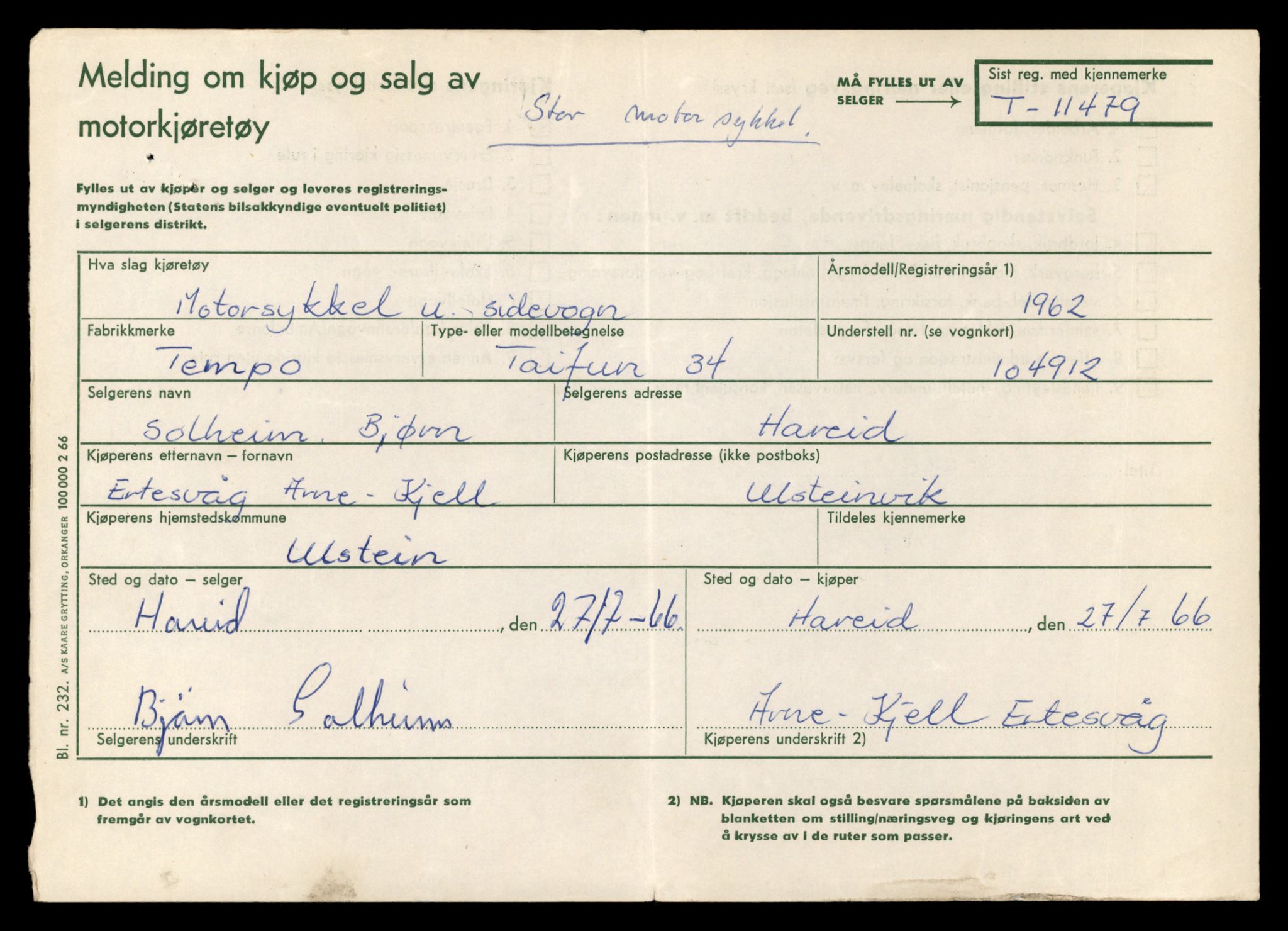 Møre og Romsdal vegkontor - Ålesund trafikkstasjon, AV/SAT-A-4099/F/Fe/L0029: Registreringskort for kjøretøy T 11430 - T 11619, 1927-1998, p. 887