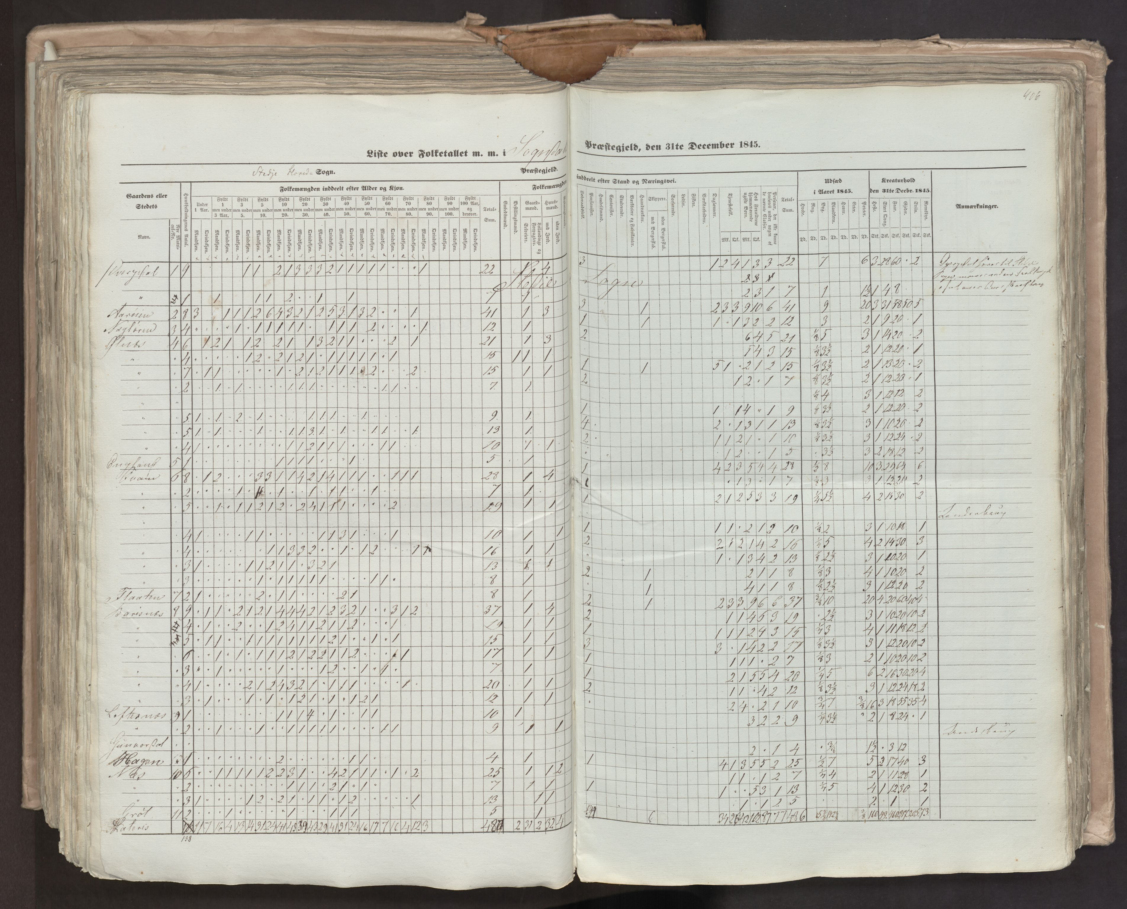 RA, Census 1845, vol. 7: Søndre Bergenhus amt og Nordre Bergenhus amt, 1845, p. 406