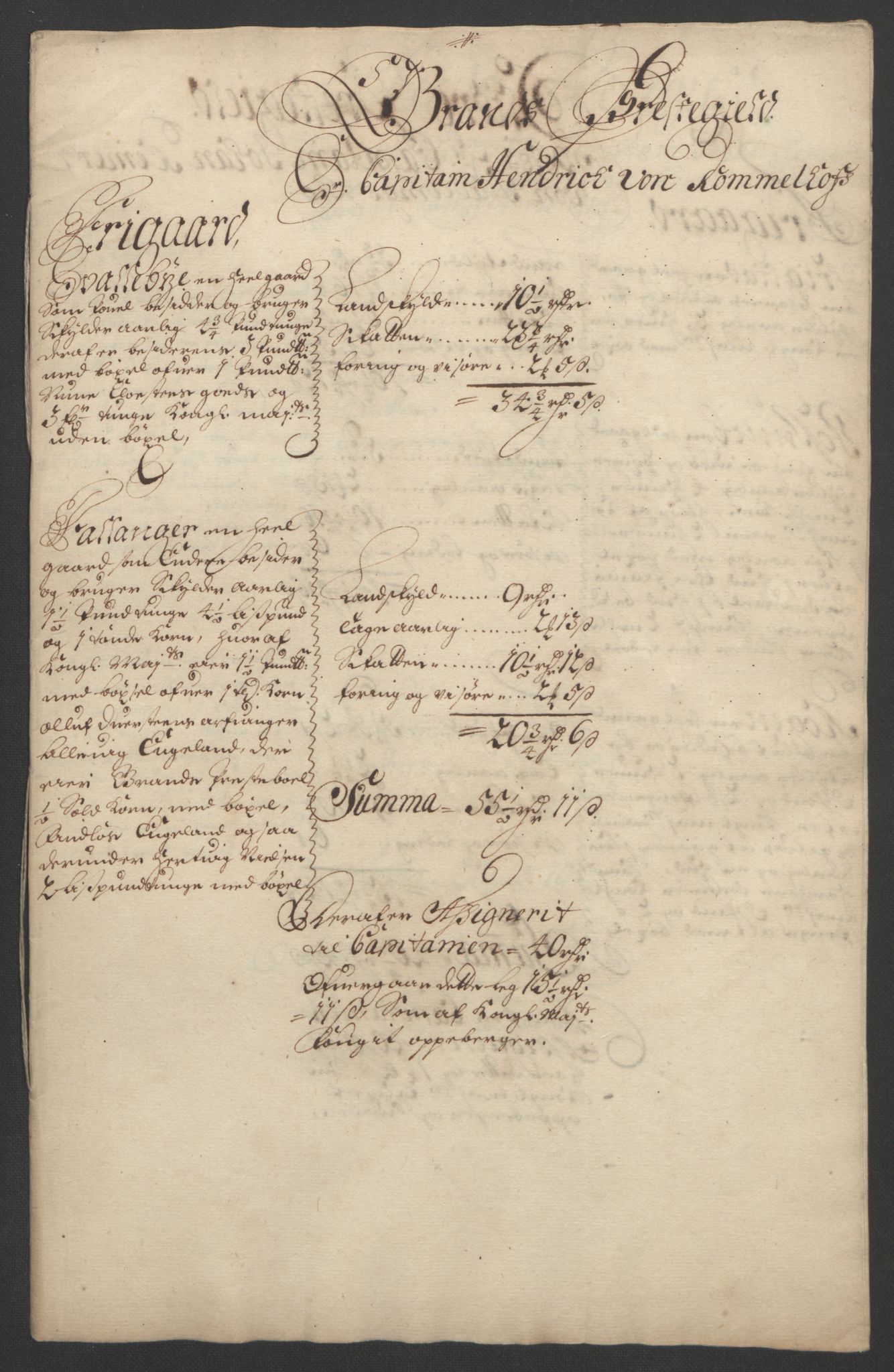 Rentekammeret inntil 1814, Reviderte regnskaper, Fogderegnskap, RA/EA-4092/R18/L1290: Fogderegnskap Hadeland, Toten og Valdres, 1691, p. 255