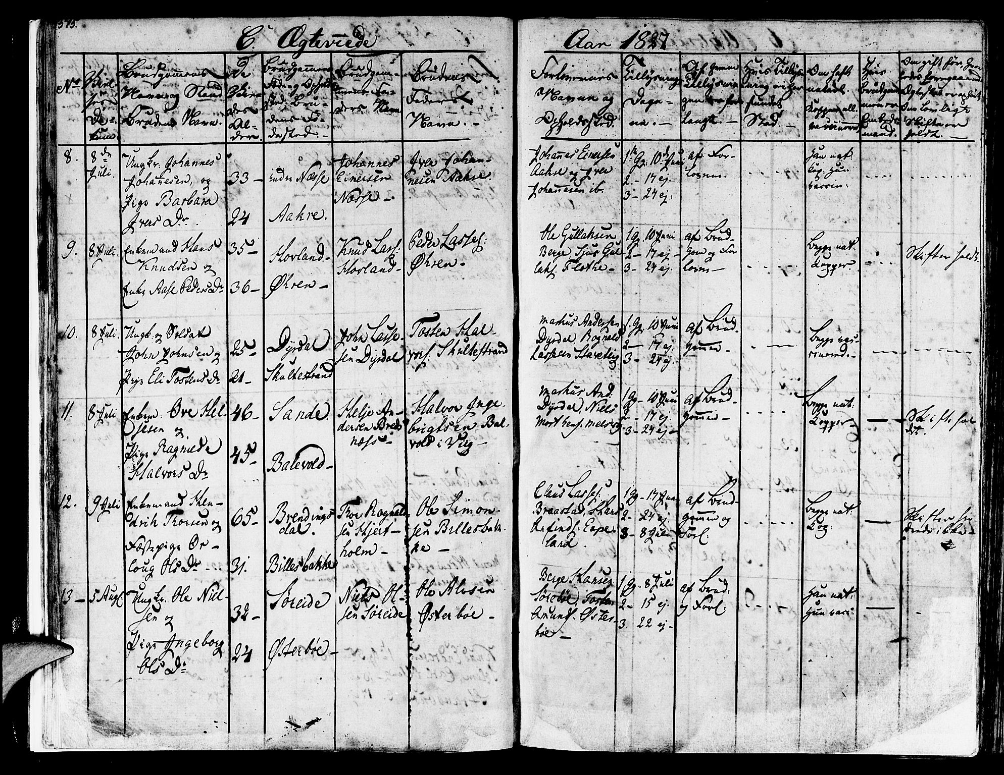 Lavik sokneprestembete, SAB/A-80901: Parish register (official) no. A 2II, 1821-1842, p. 375