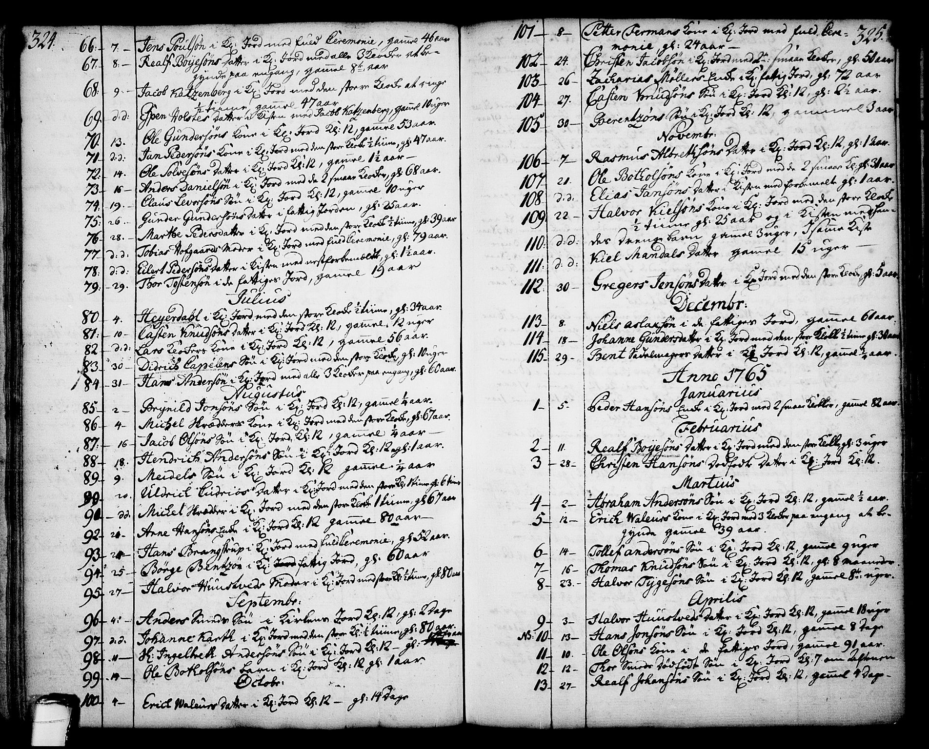 Skien kirkebøker, SAKO/A-302/F/Fa/L0003: Parish register (official) no. 3, 1755-1791, p. 324-325