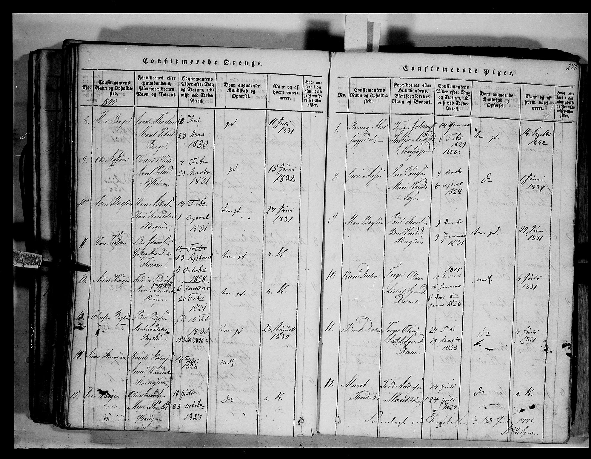 Fron prestekontor, SAH/PREST-078/H/Ha/Hab/L0003: Parish register (copy) no. 3, 1816-1850, p. 277