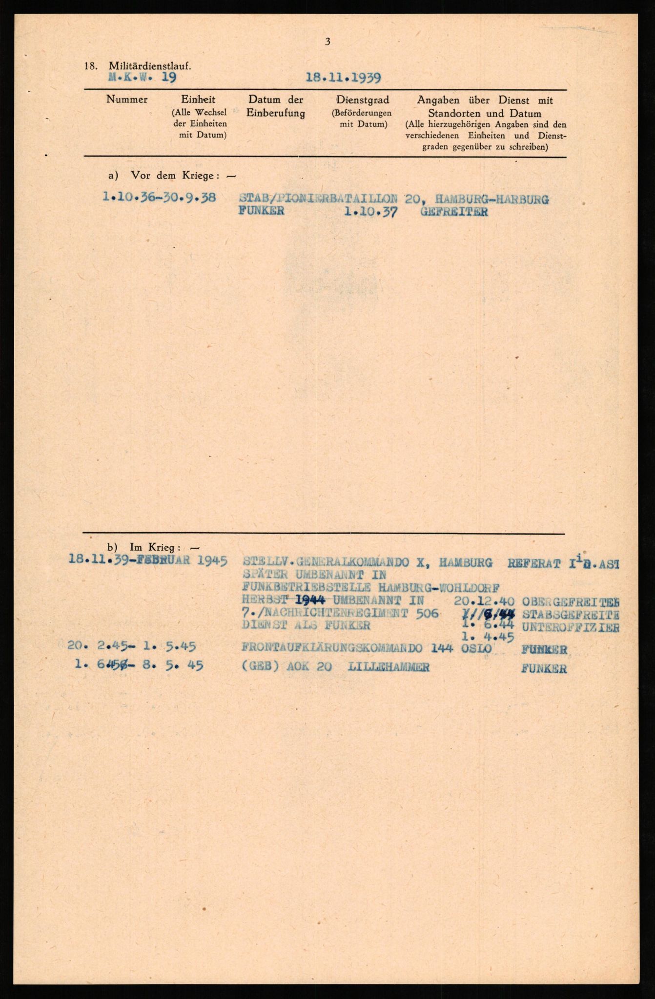 Forsvaret, Forsvarets overkommando II, AV/RA-RAFA-3915/D/Db/L0022: CI Questionaires. Tyske okkupasjonsstyrker i Norge. Tyskere., 1945-1946, p. 141