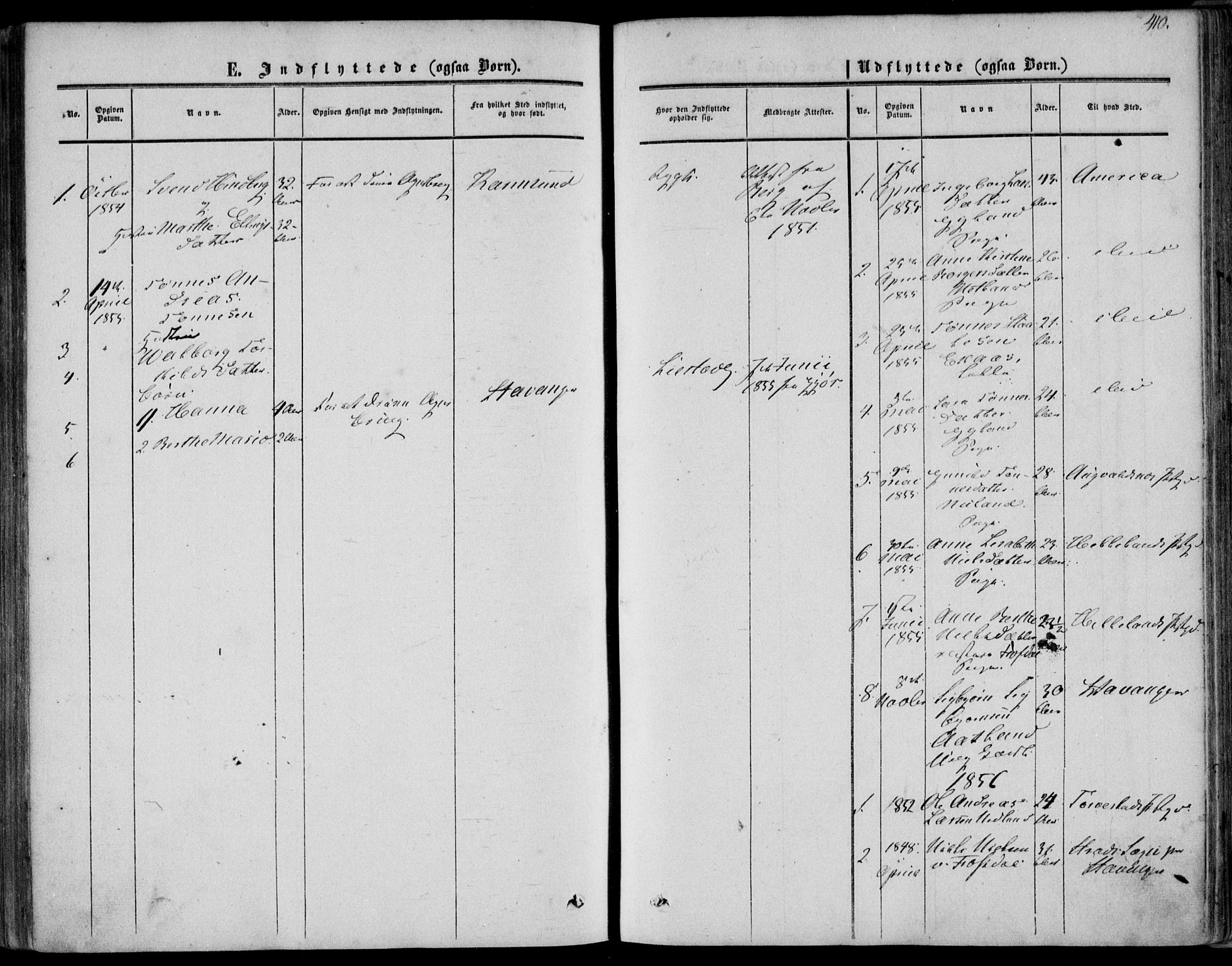 Bakke sokneprestkontor, SAK/1111-0002/F/Fa/Fab/L0002: Parish register (official) no. A 2, 1855-1884, p. 410