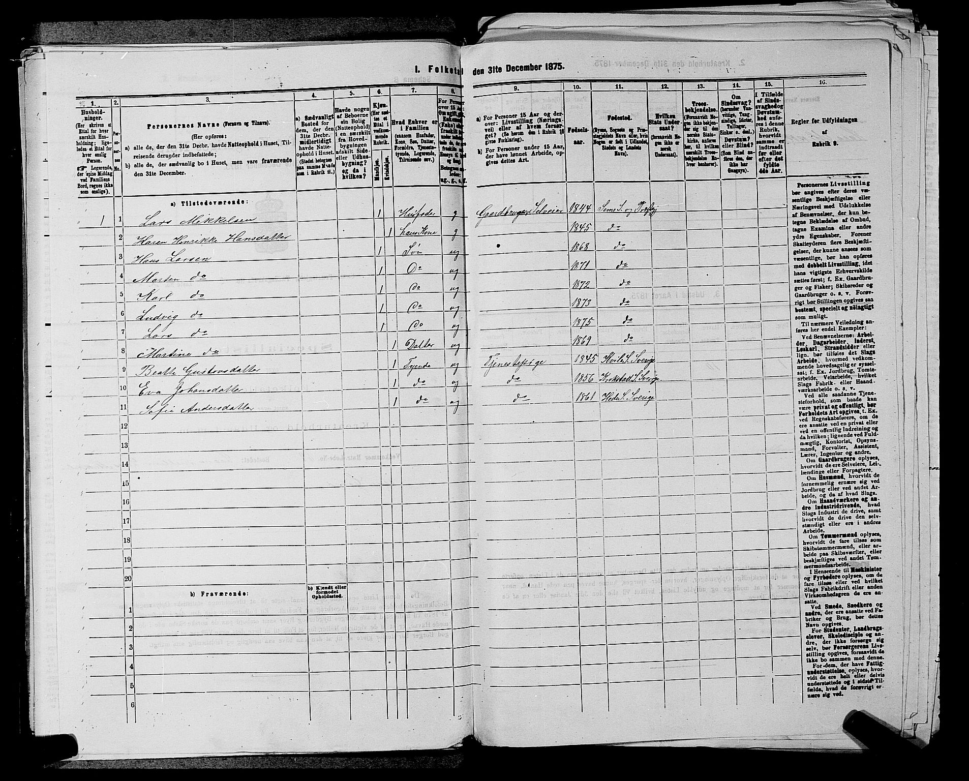 SAKO, 1875 census for 0721P Sem, 1875, p. 278