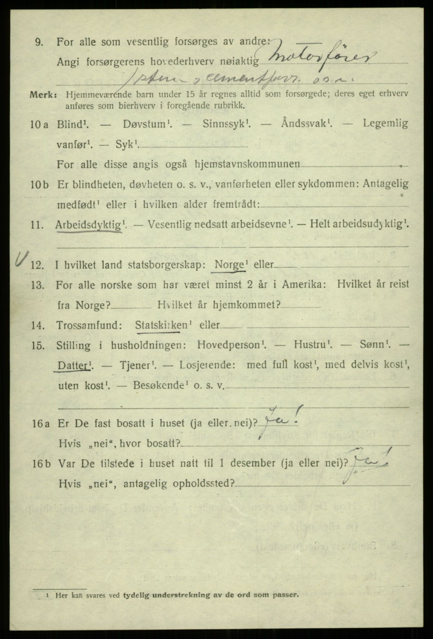 SAB, 1920 census for Bergen, 1920, p. 94130