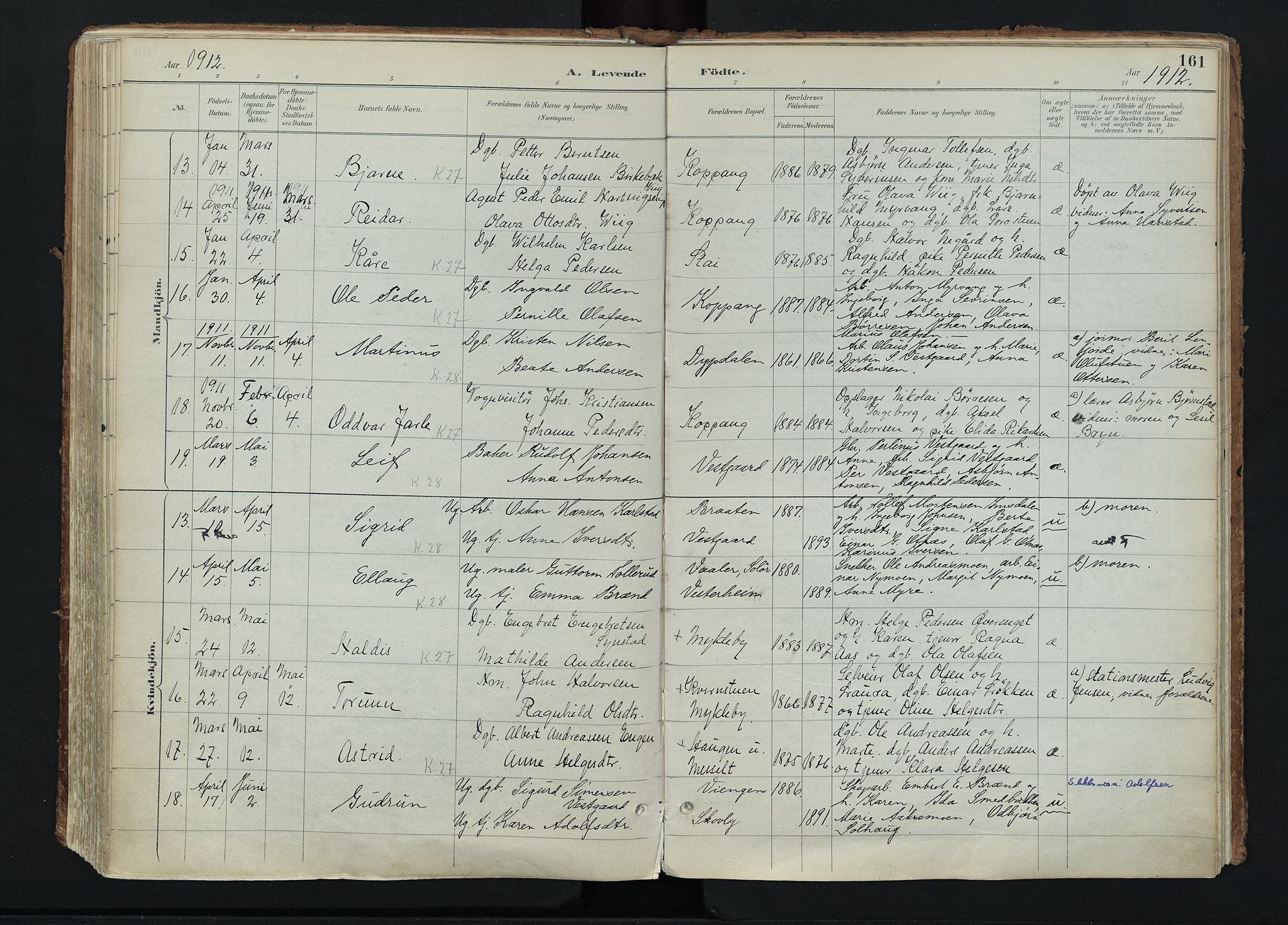 Stor-Elvdal prestekontor, AV/SAH-PREST-052/H/Ha/Haa/L0004: Parish register (official) no. 4, 1890-1922, p. 161