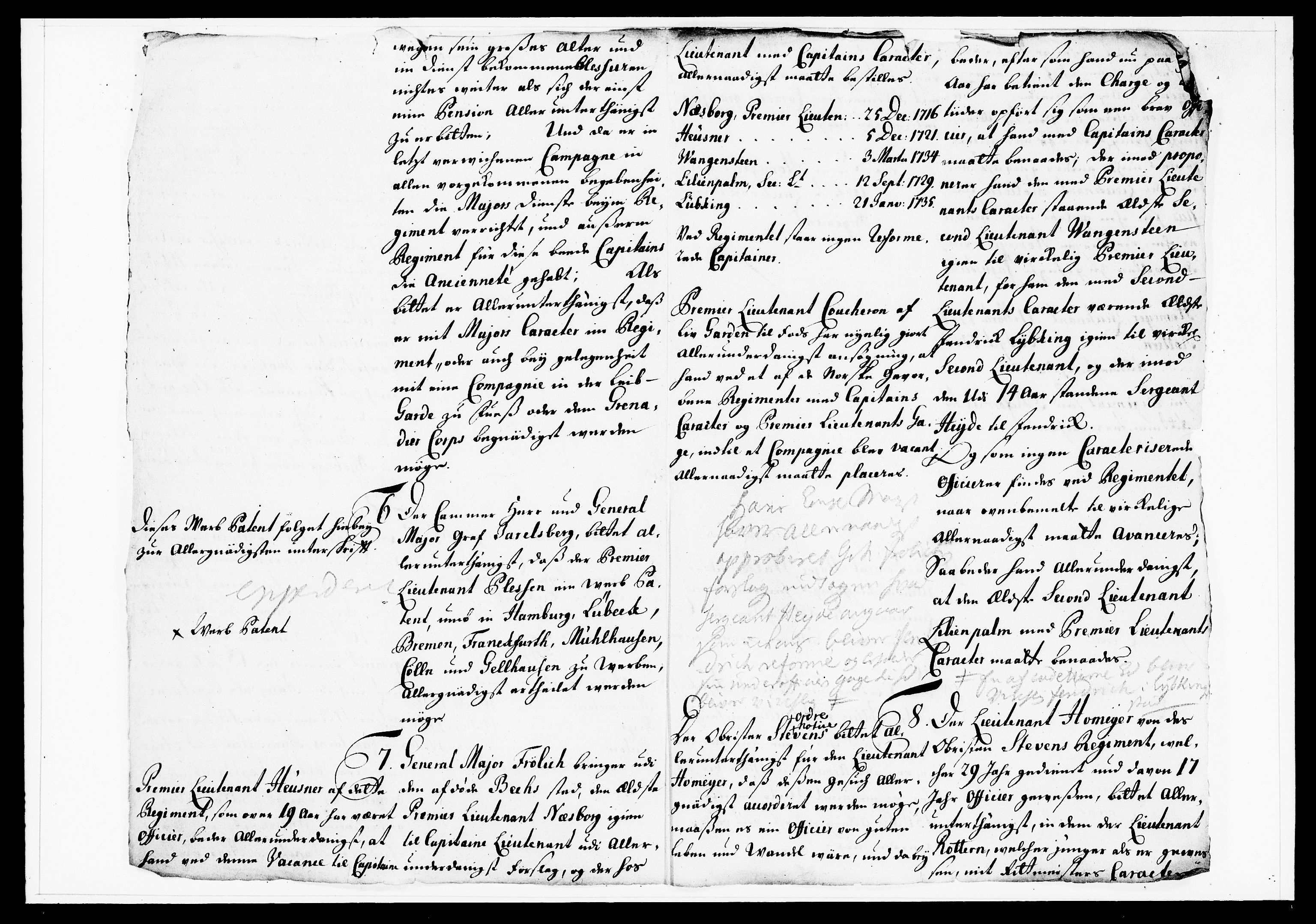 Krigskollegiet, Krigskancelliet, DRA/A-0006/-/1130-1137: Refererede sager, 1736, p. 5