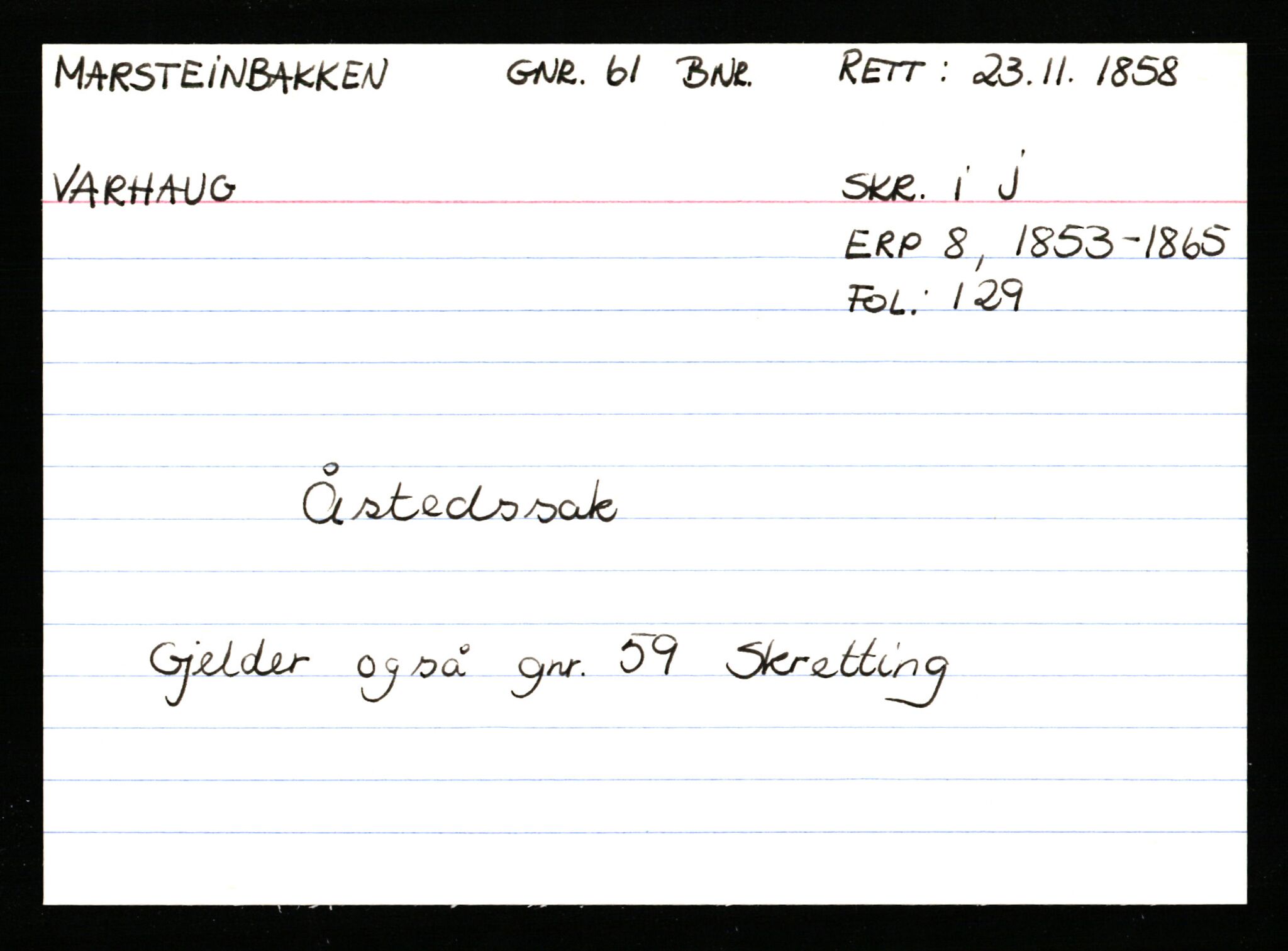 Statsarkivet i Stavanger, AV/SAST-A-101971/03/Y/Ym/L0037: Åstedskort sortert etter gårdsnavn: Lædre - Mauland, 1600-1950, p. 469