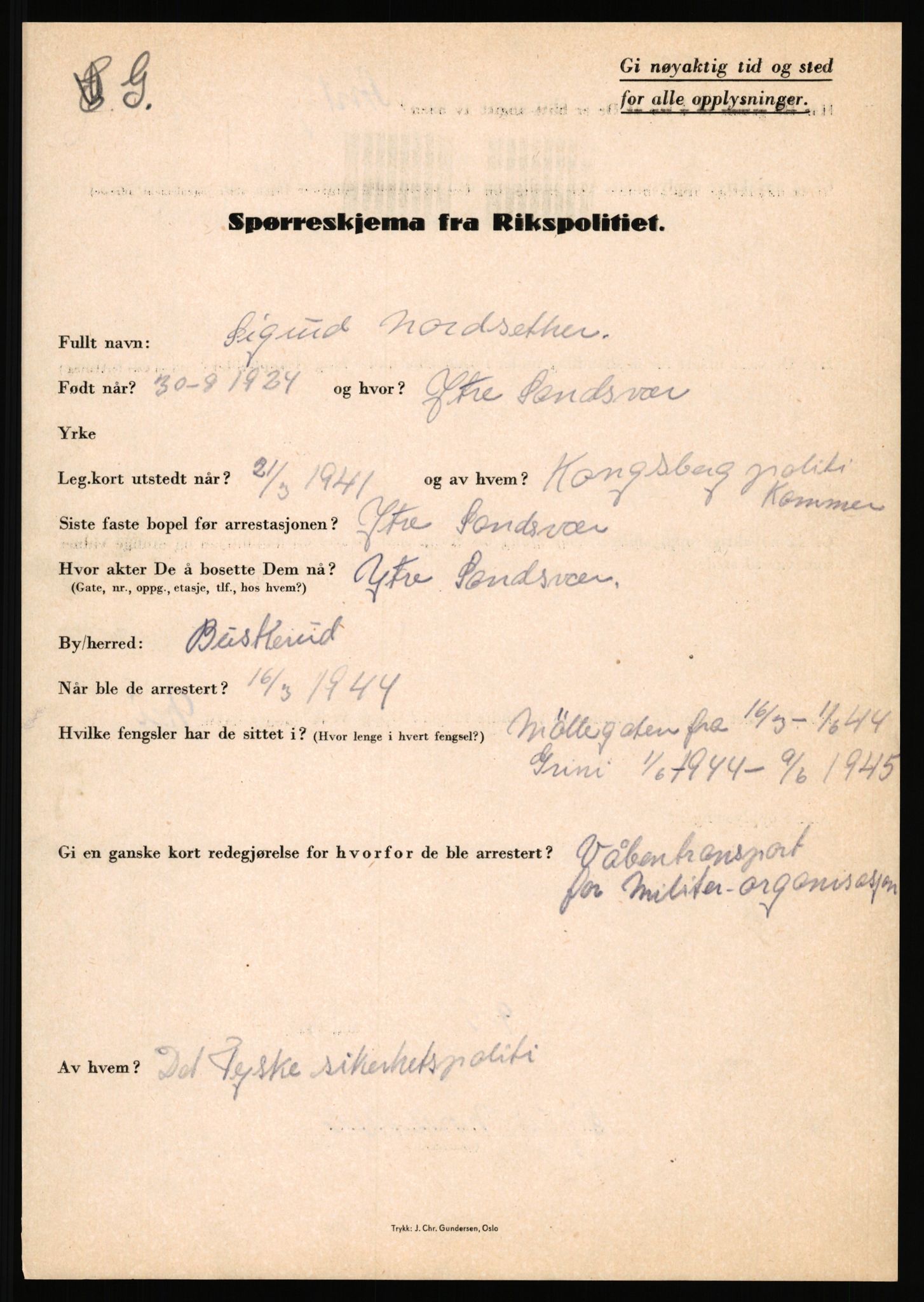 Rikspolitisjefen, AV/RA-S-1560/L/L0012: Mogensen, Øivind - Noraas, Lars, 1940-1945, p. 1046