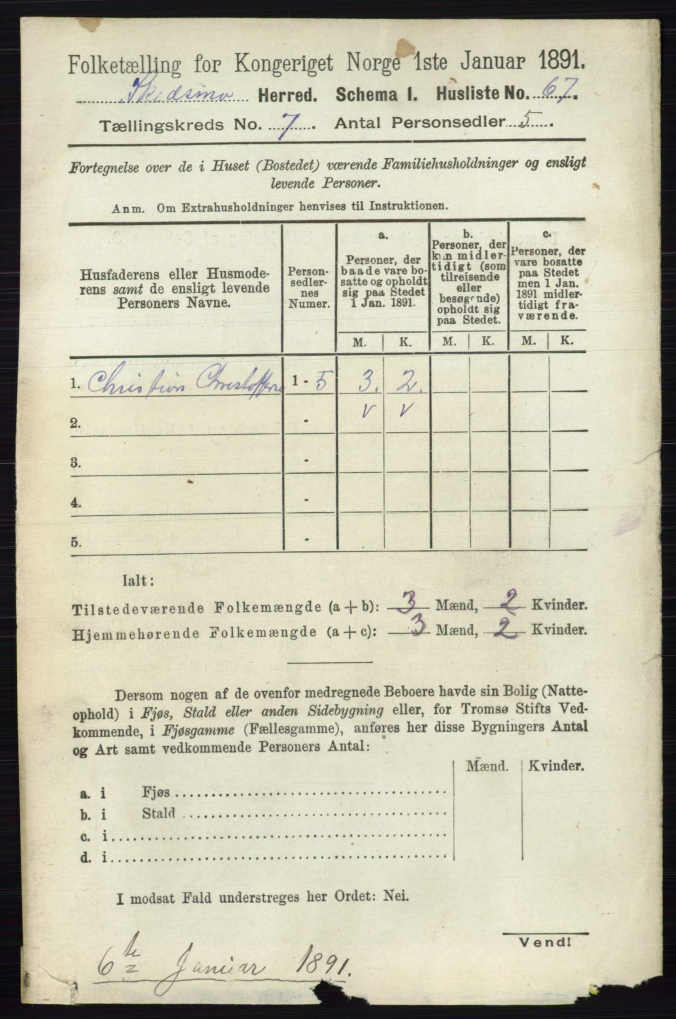 RA, 1891 census for 0231 Skedsmo, 1891, p. 3333