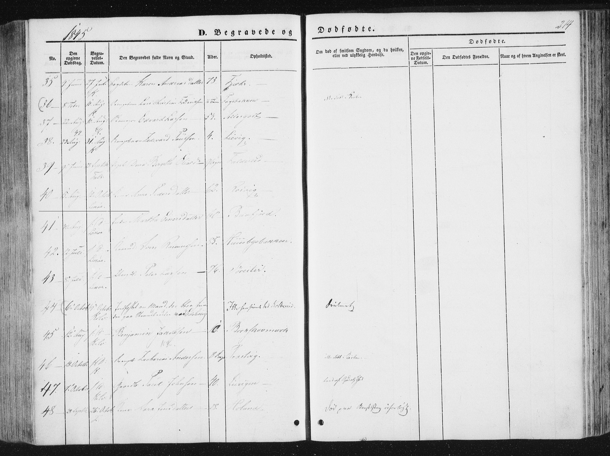 Ministerialprotokoller, klokkerbøker og fødselsregistre - Nord-Trøndelag, SAT/A-1458/780/L0640: Parish register (official) no. 780A05, 1845-1856, p. 214