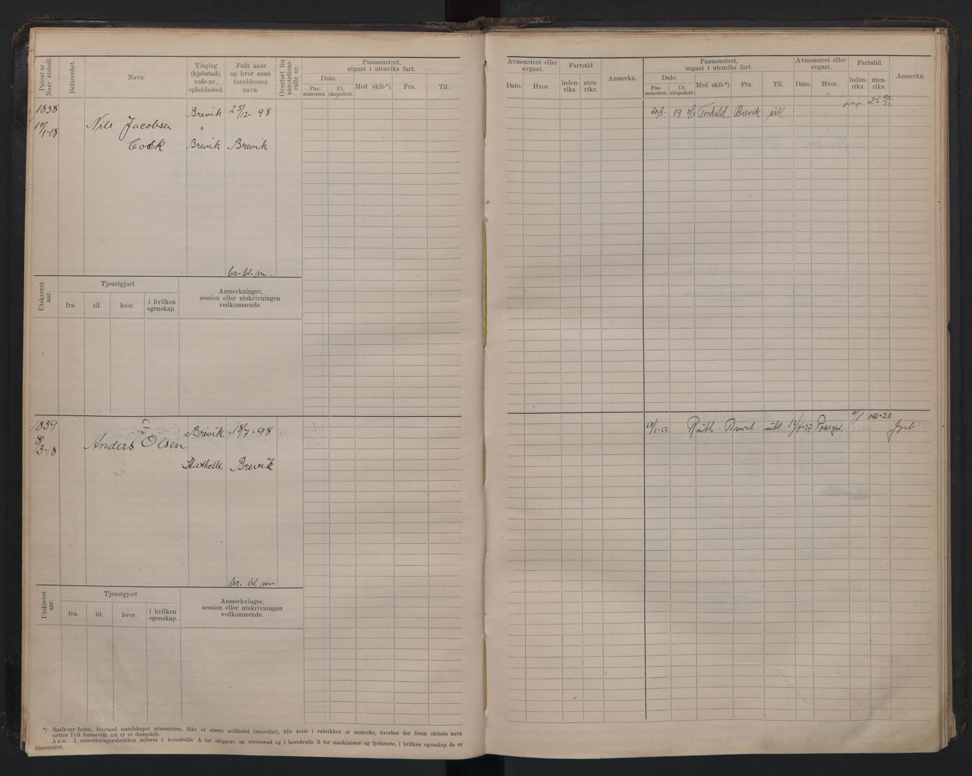 Brevik innrulleringskontor, AV/SAKO-A-833/F/Fb/L0006: Hovedrulle, 1916-1948, p. 10