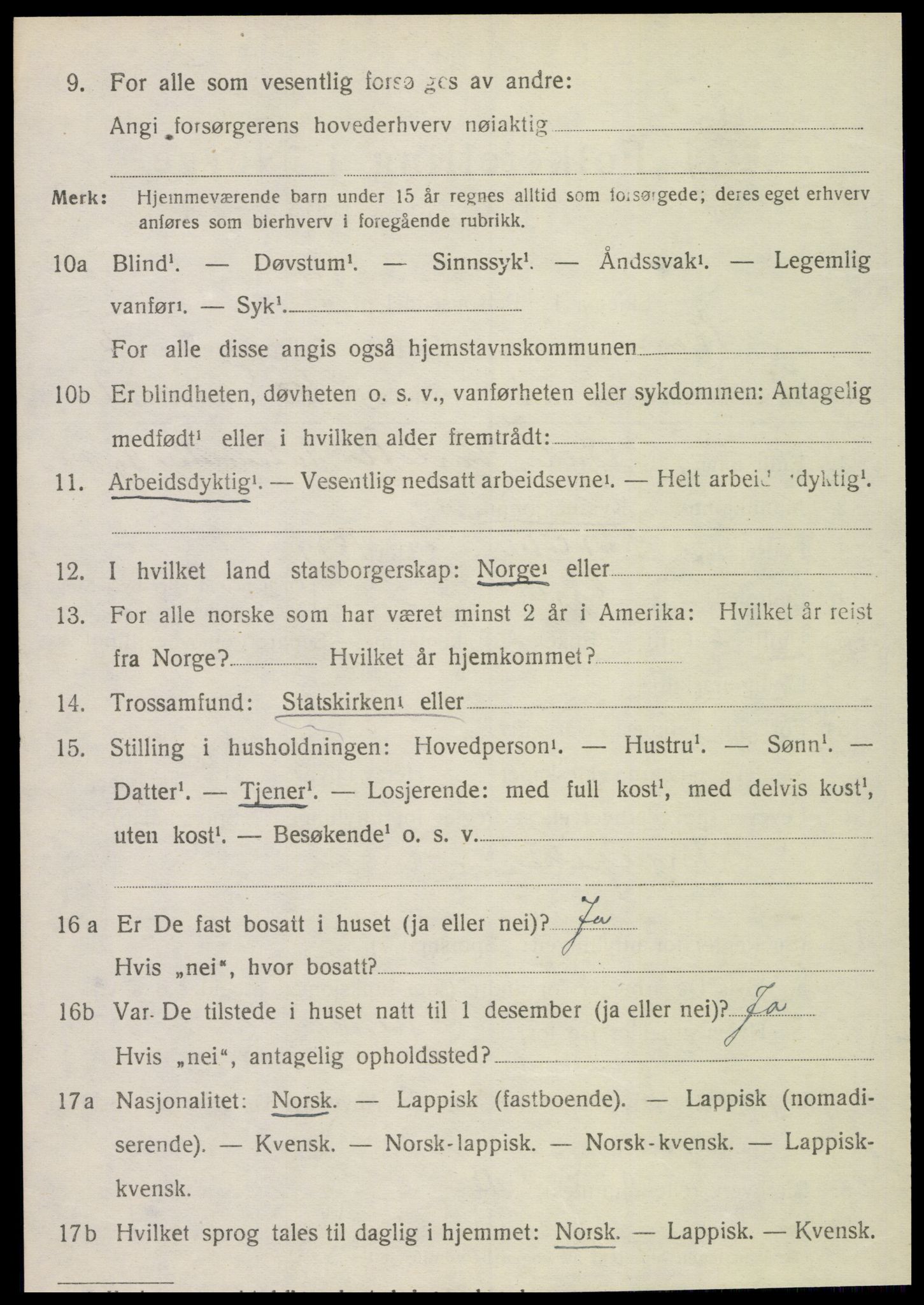 SAT, 1920 census for Skogn, 1920, p. 6498