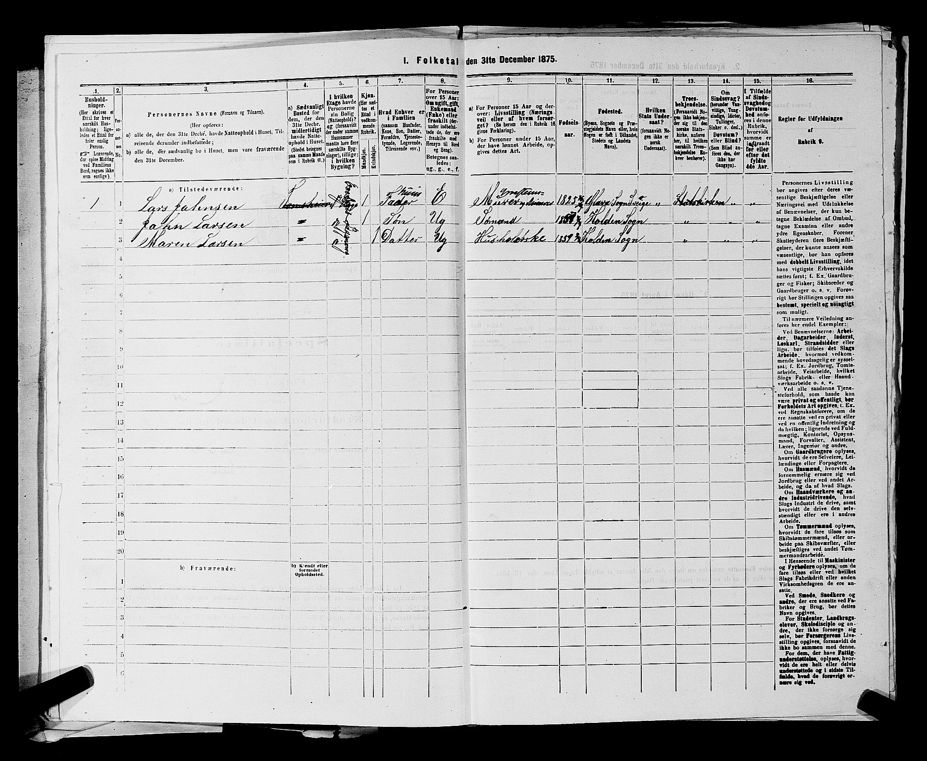 SAKO, 1875 census for 0801P Kragerø, 1875, p. 915