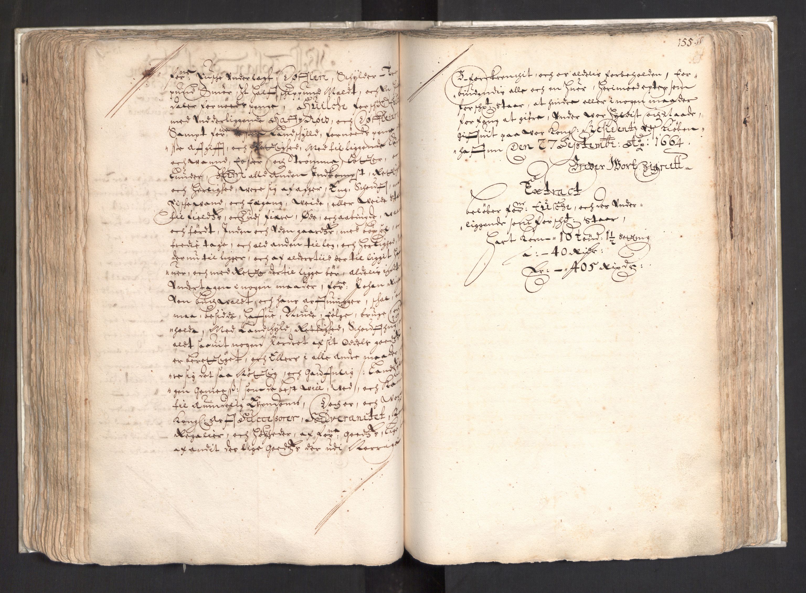 Rentekammeret, Kammerkanselliet, RA/EA-3111/G/Gg/Ggj/Ggja/L0003: Skjøtebok Oa (13), 1661-1669, p. 159