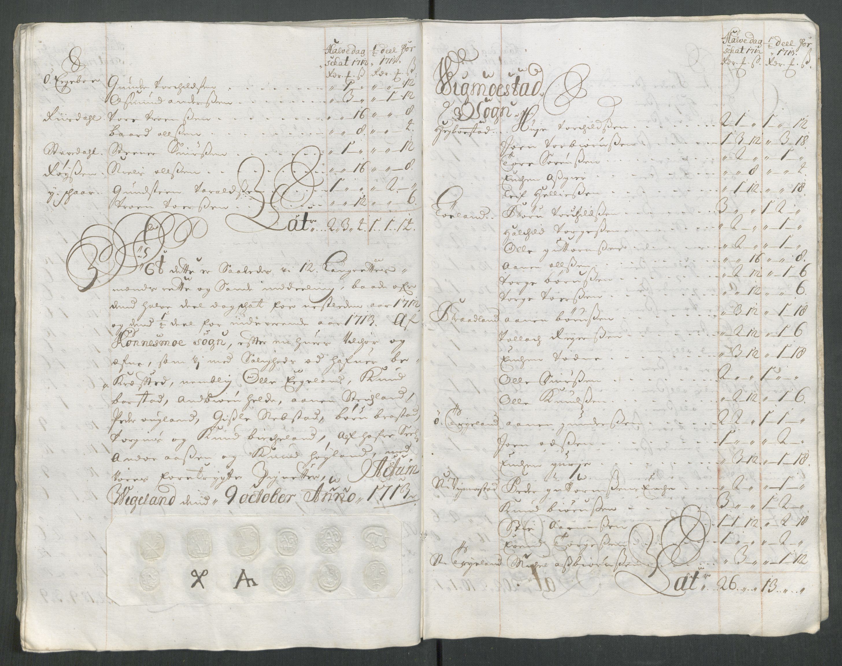 Rentekammeret inntil 1814, Reviderte regnskaper, Fogderegnskap, AV/RA-EA-4092/R43/L2556: Fogderegnskap Lista og Mandal, 1713, p. 236