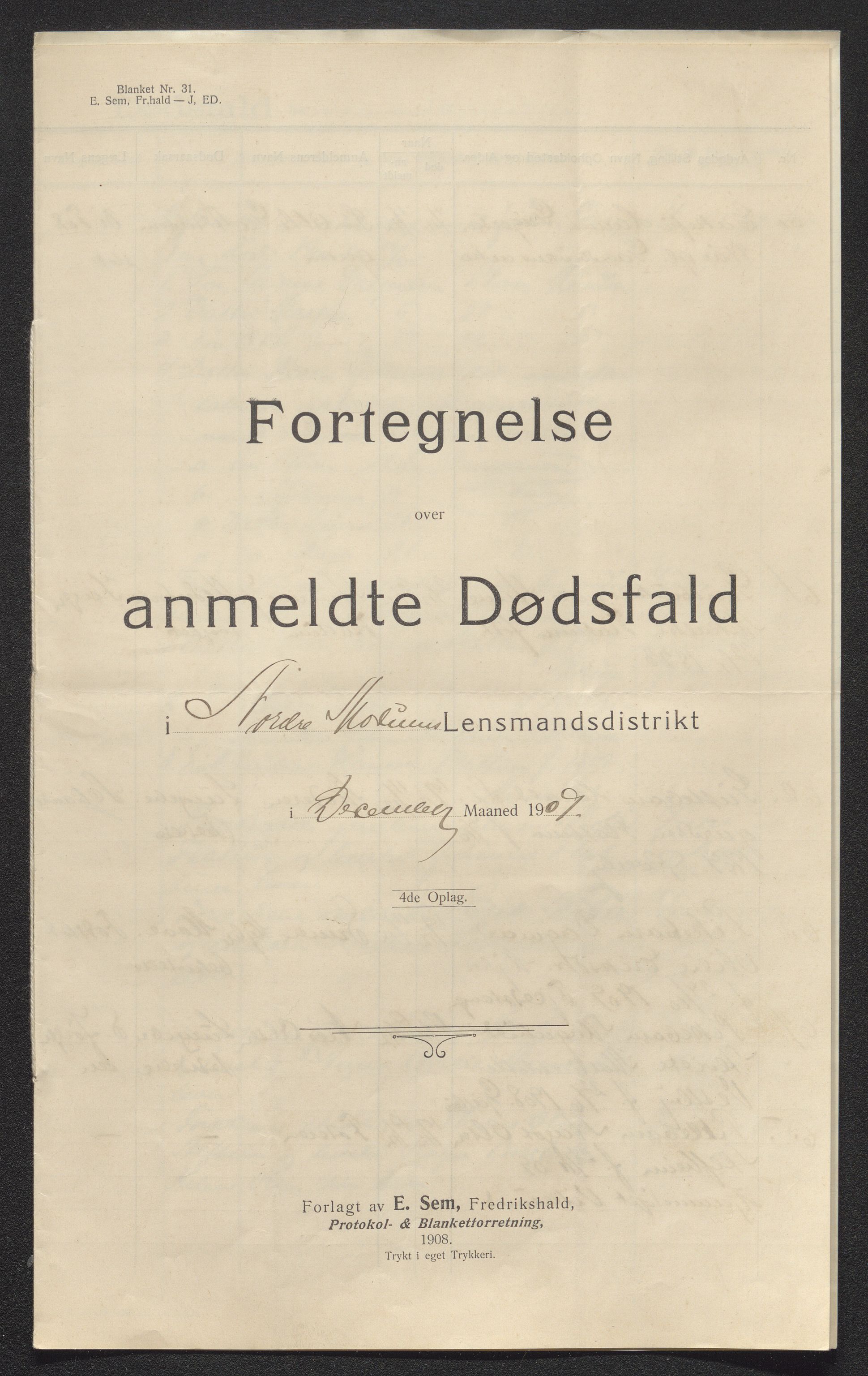 Eiker, Modum og Sigdal sorenskriveri, AV/SAKO-A-123/H/Ha/Hab/L0033: Dødsfallsmeldinger, 1909-1910, p. 300