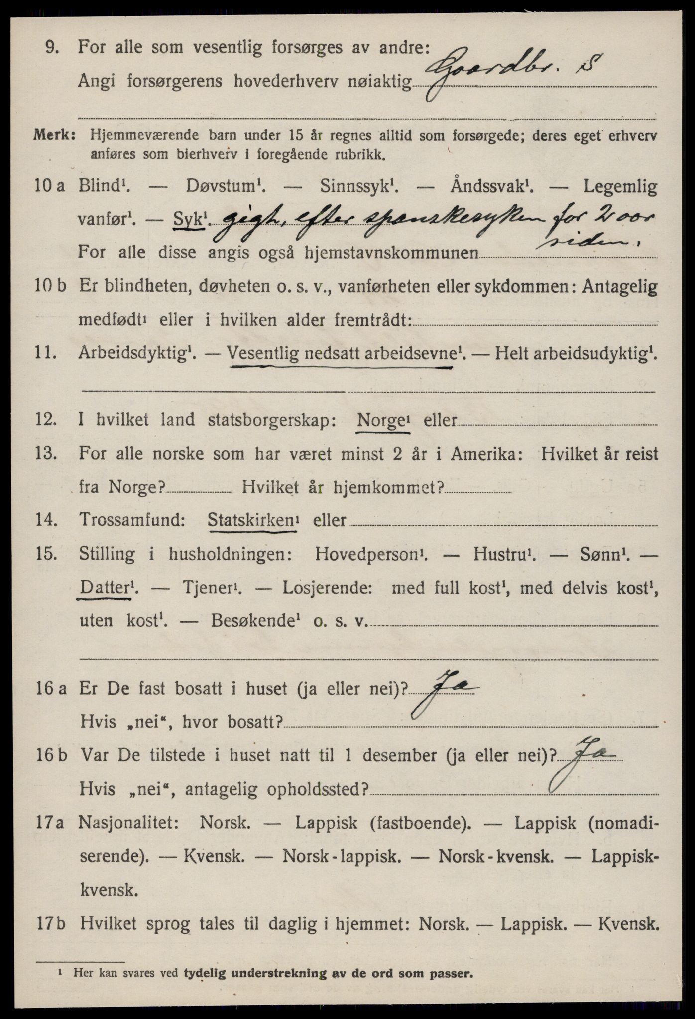 SAT, 1920 census for Soknedal, 1920, p. 2681