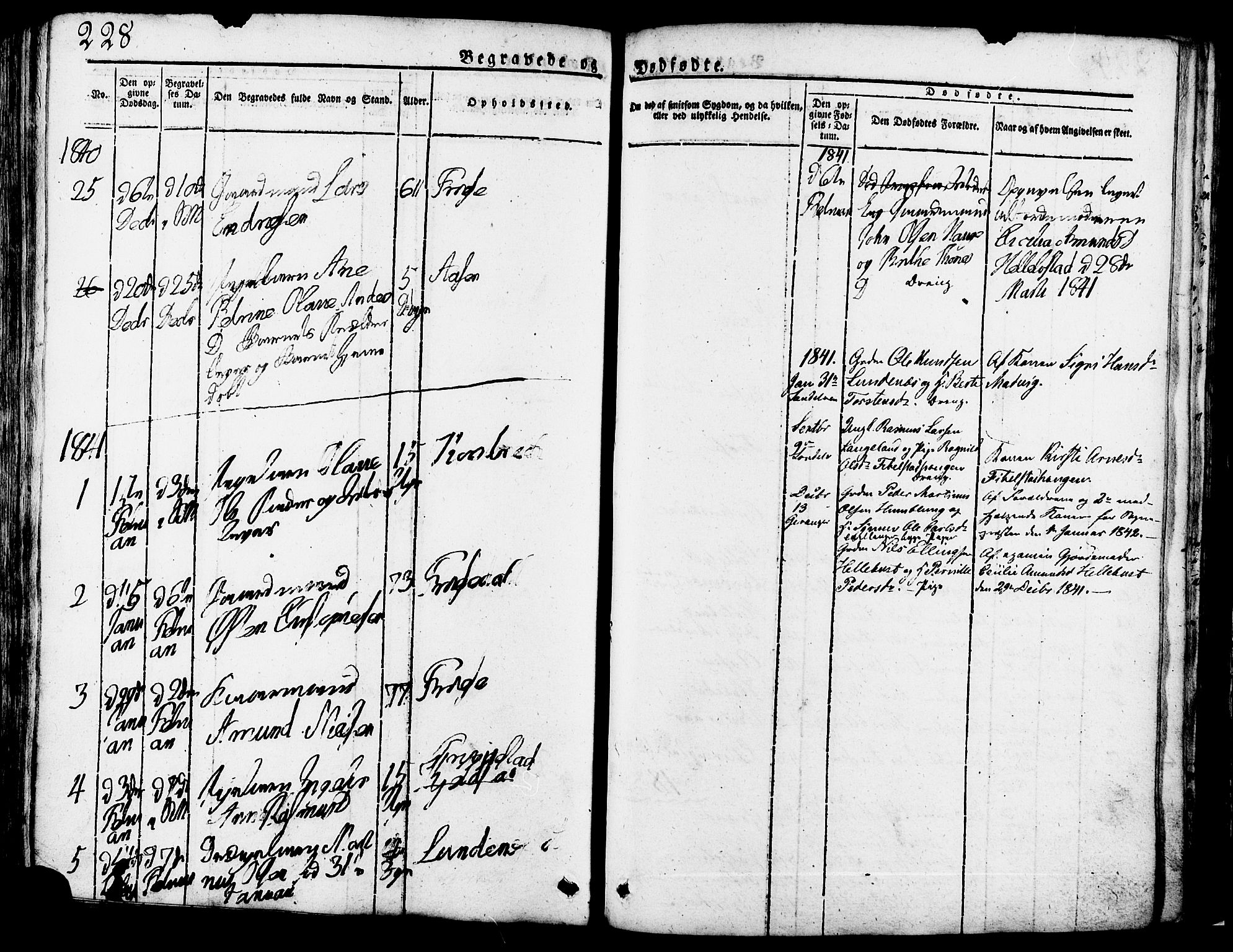 Ministerialprotokoller, klokkerbøker og fødselsregistre - Møre og Romsdal, SAT/A-1454/517/L0221: Parish register (official) no. 517A01, 1827-1858, p. 228