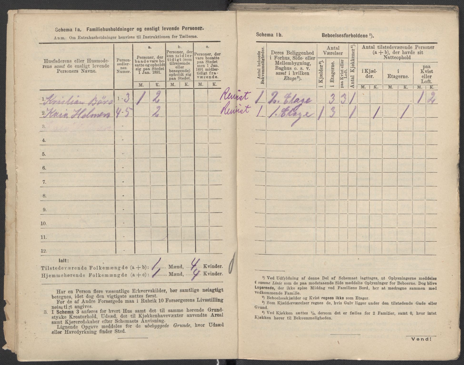 RA, 1891 Census for 1301 Bergen, 1891, p. 1495