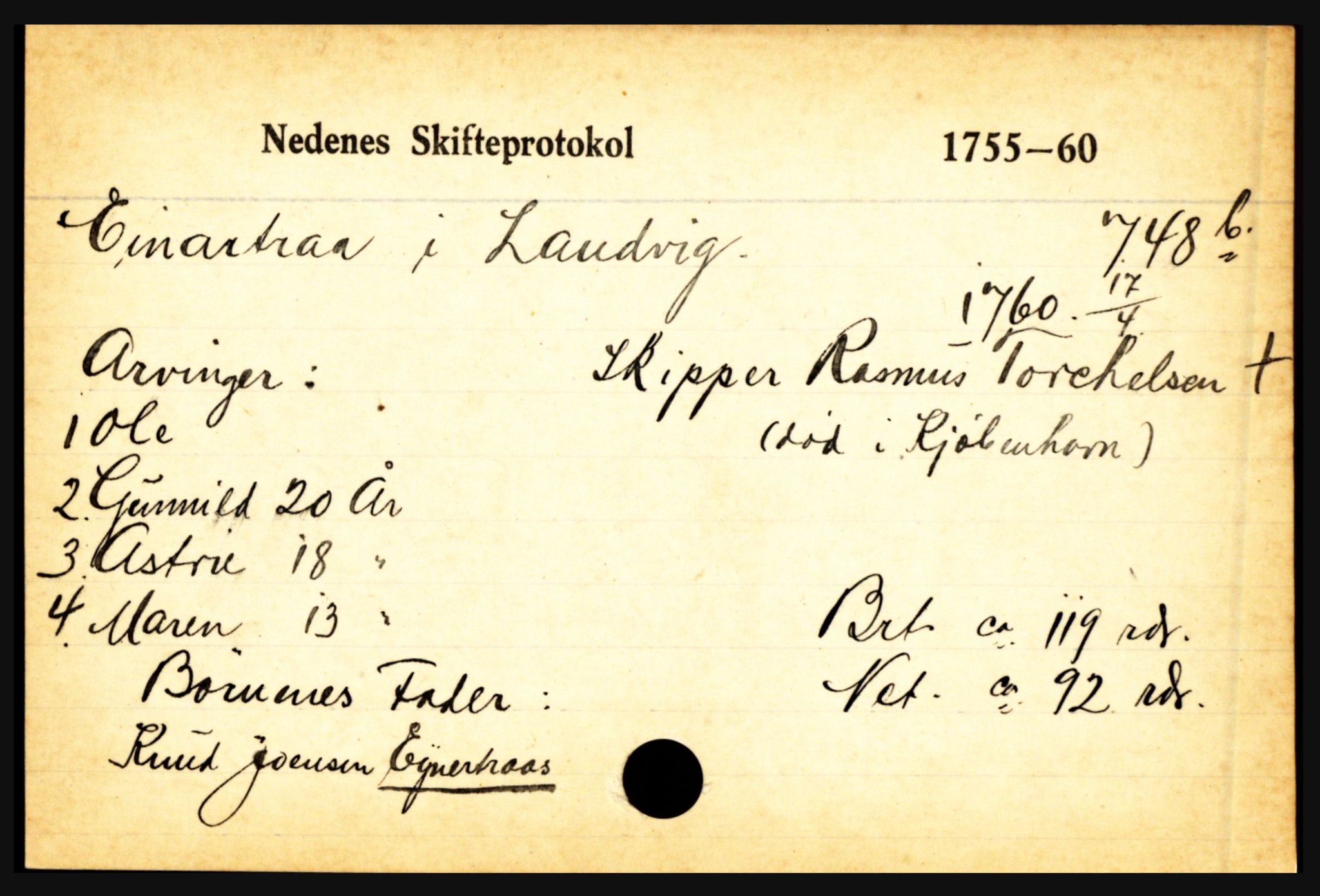 Nedenes sorenskriveri før 1824, AV/SAK-1221-0007/H, p. 5973