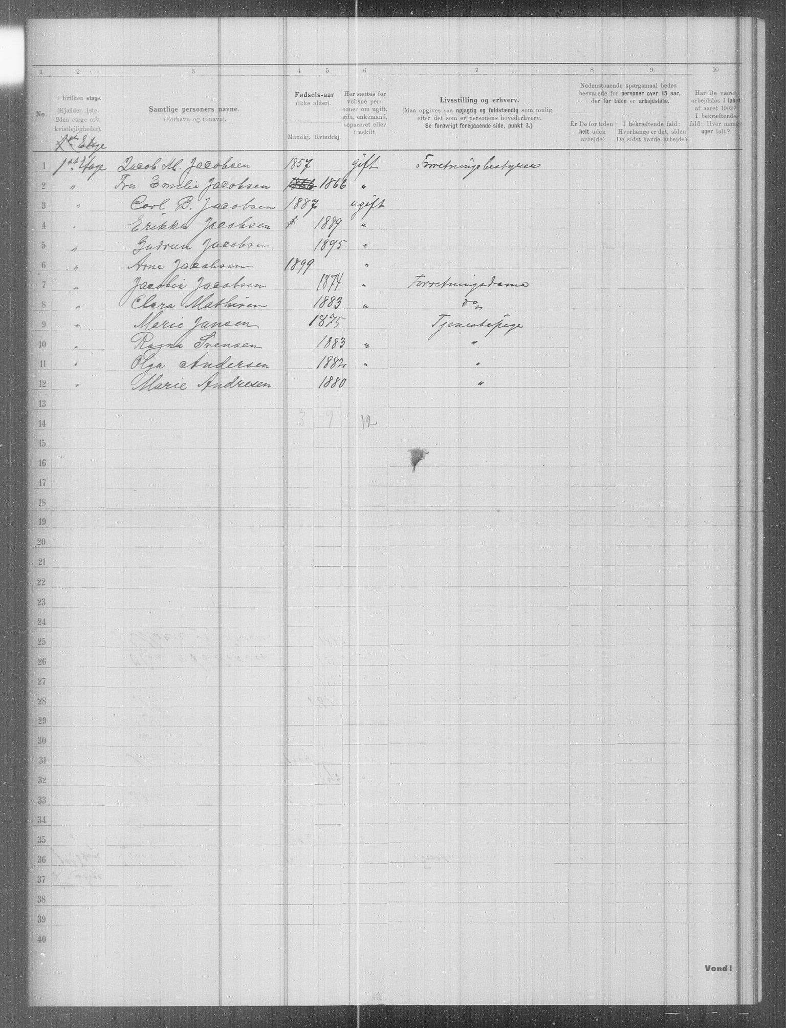 OBA, Municipal Census 1902 for Kristiania, 1902, p. 9365