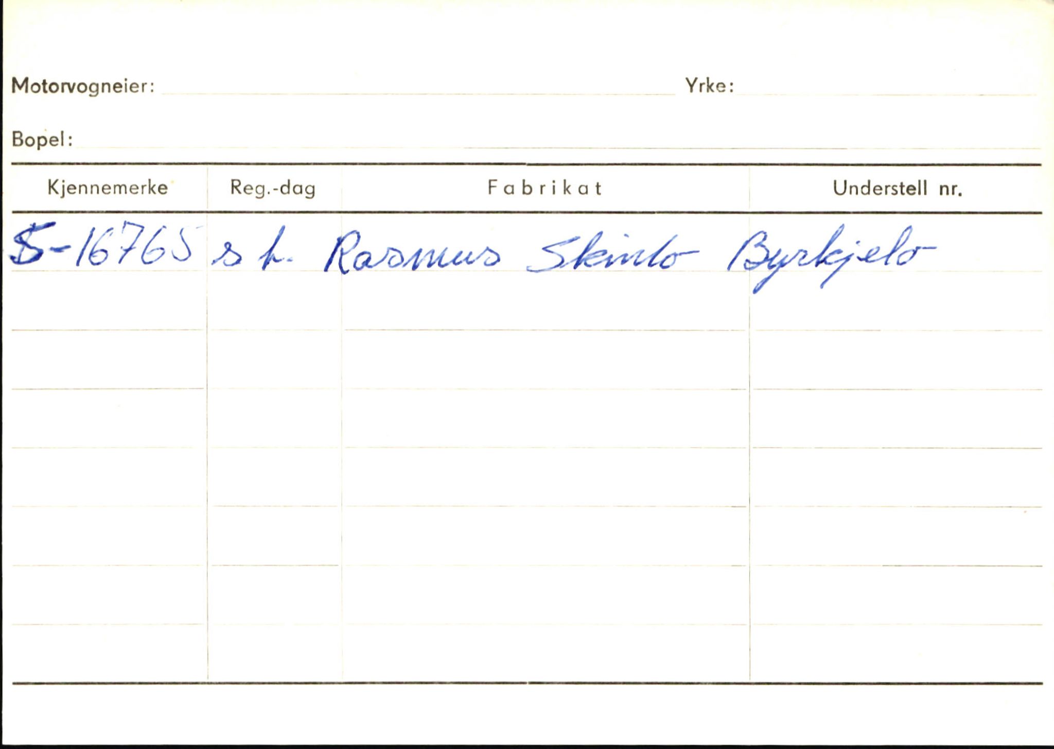 Statens vegvesen, Sogn og Fjordane vegkontor, AV/SAB-A-5301/4/F/L0146: Registerkort Årdal R-Å samt diverse kort, 1945-1975, p. 875