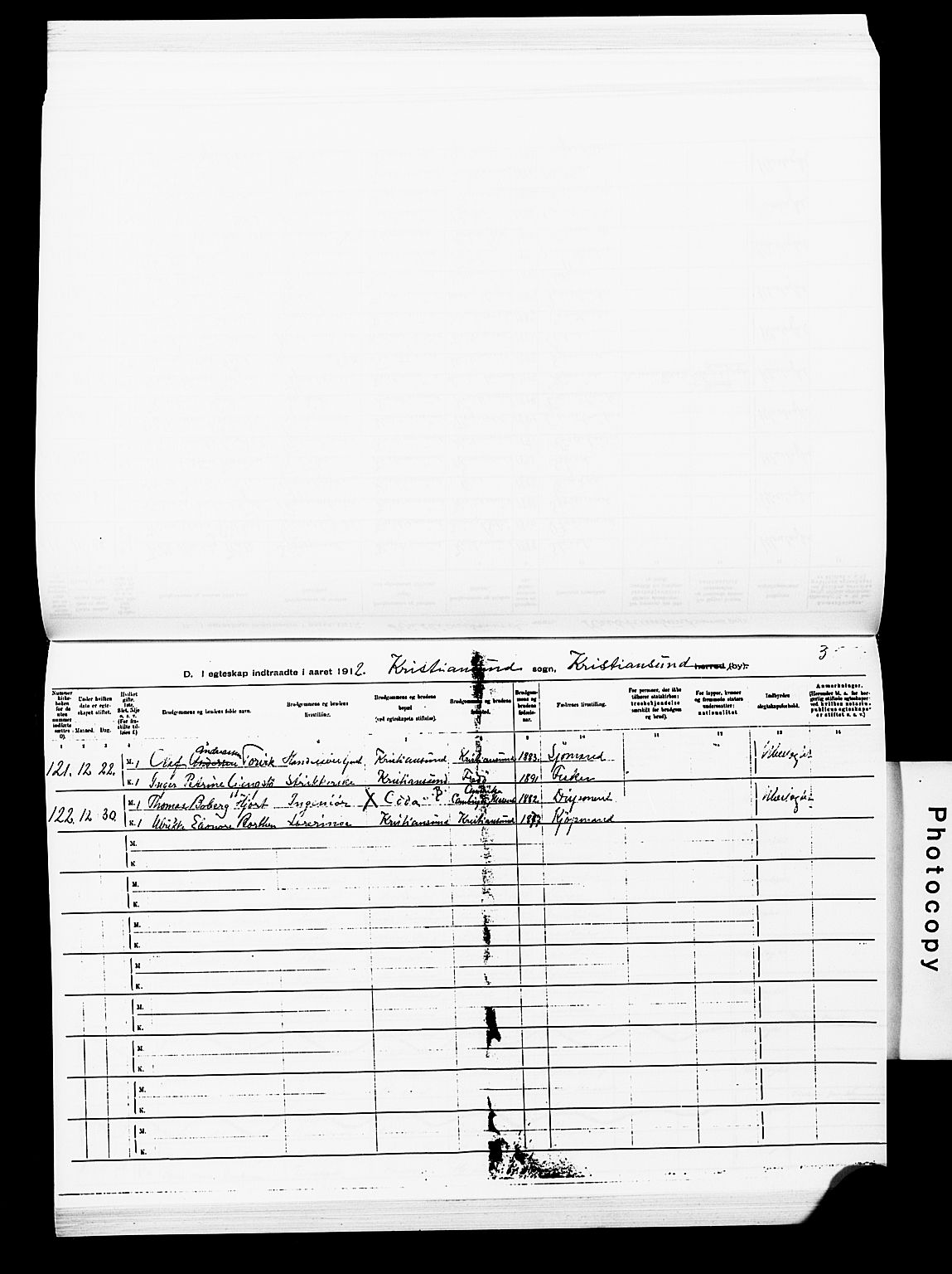 Ministerialprotokoller, klokkerbøker og fødselsregistre - Møre og Romsdal, AV/SAT-A-1454/572/L0859: Parish register (official) no. 572D03, 1903-1916