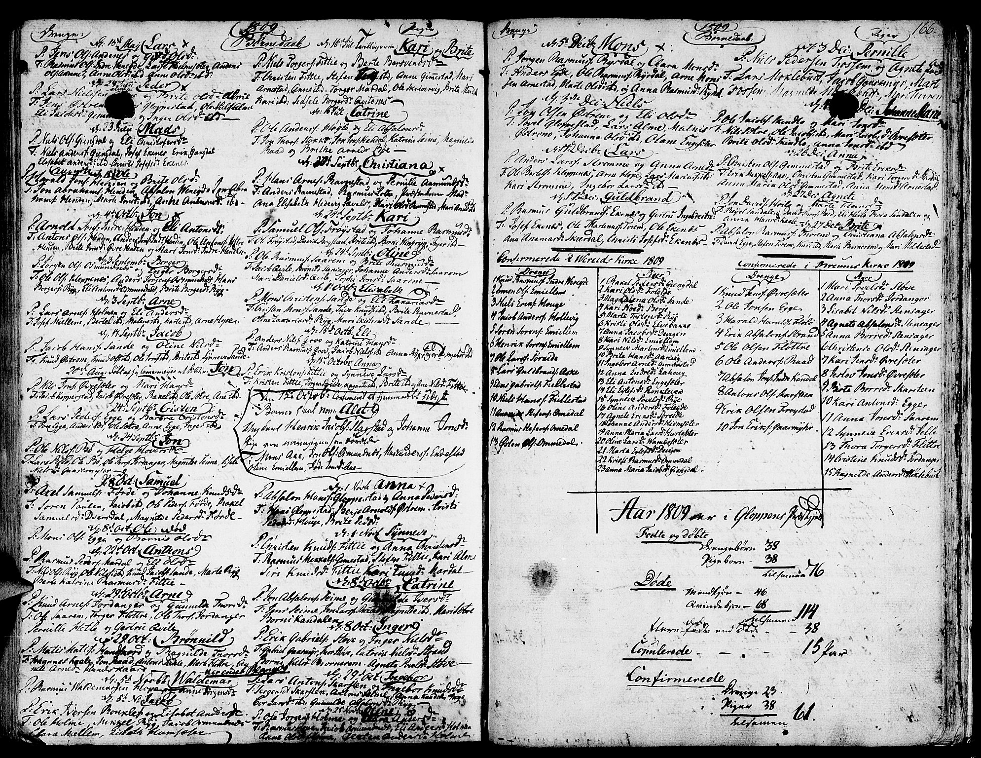 Gloppen sokneprestembete, SAB/A-80101/H/Haa/Haaa/L0005: Parish register (official) no. A 5, 1785-1815, p. 166