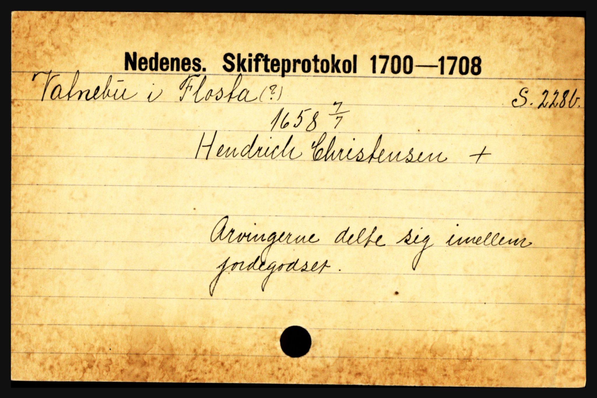 Nedenes sorenskriveri før 1824, AV/SAK-1221-0007/H, p. 32643