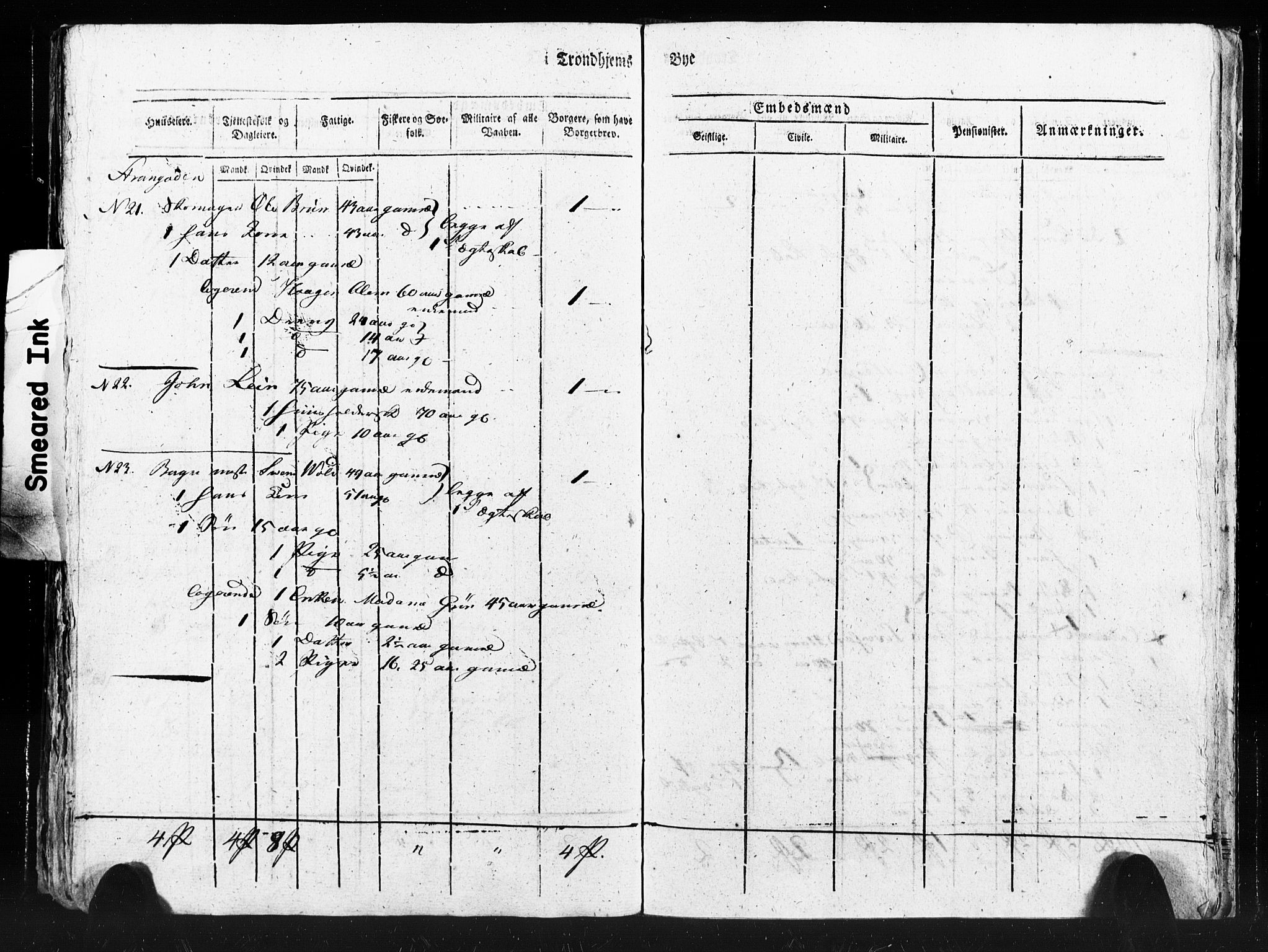 SAT, Census 1815 for Trondheim (transcript), 1815, p. 167