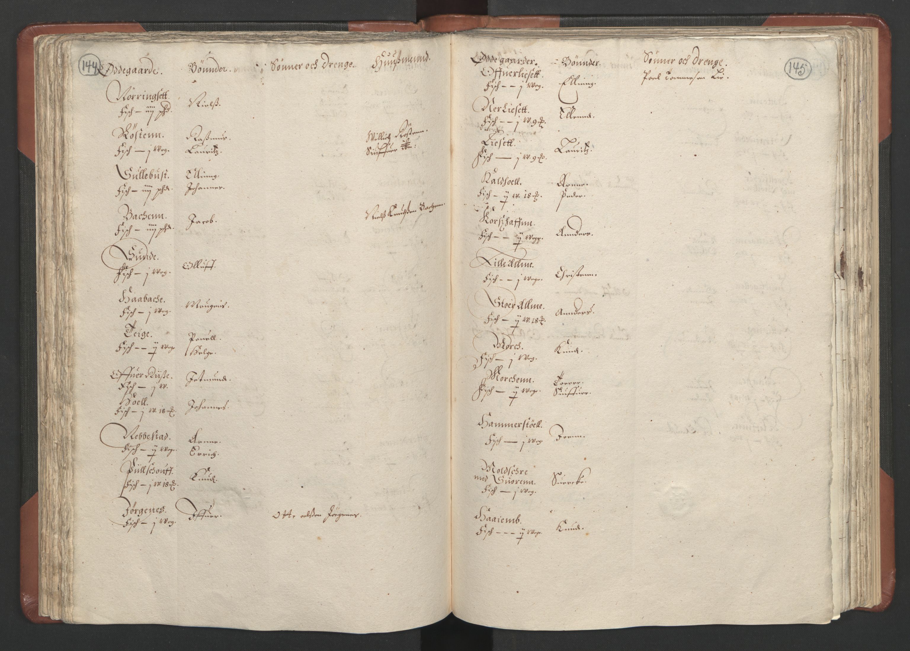 RA, Bailiff's Census 1664-1666, no. 16: Romsdal fogderi and Sunnmøre fogderi, 1664-1665, p. 144-145