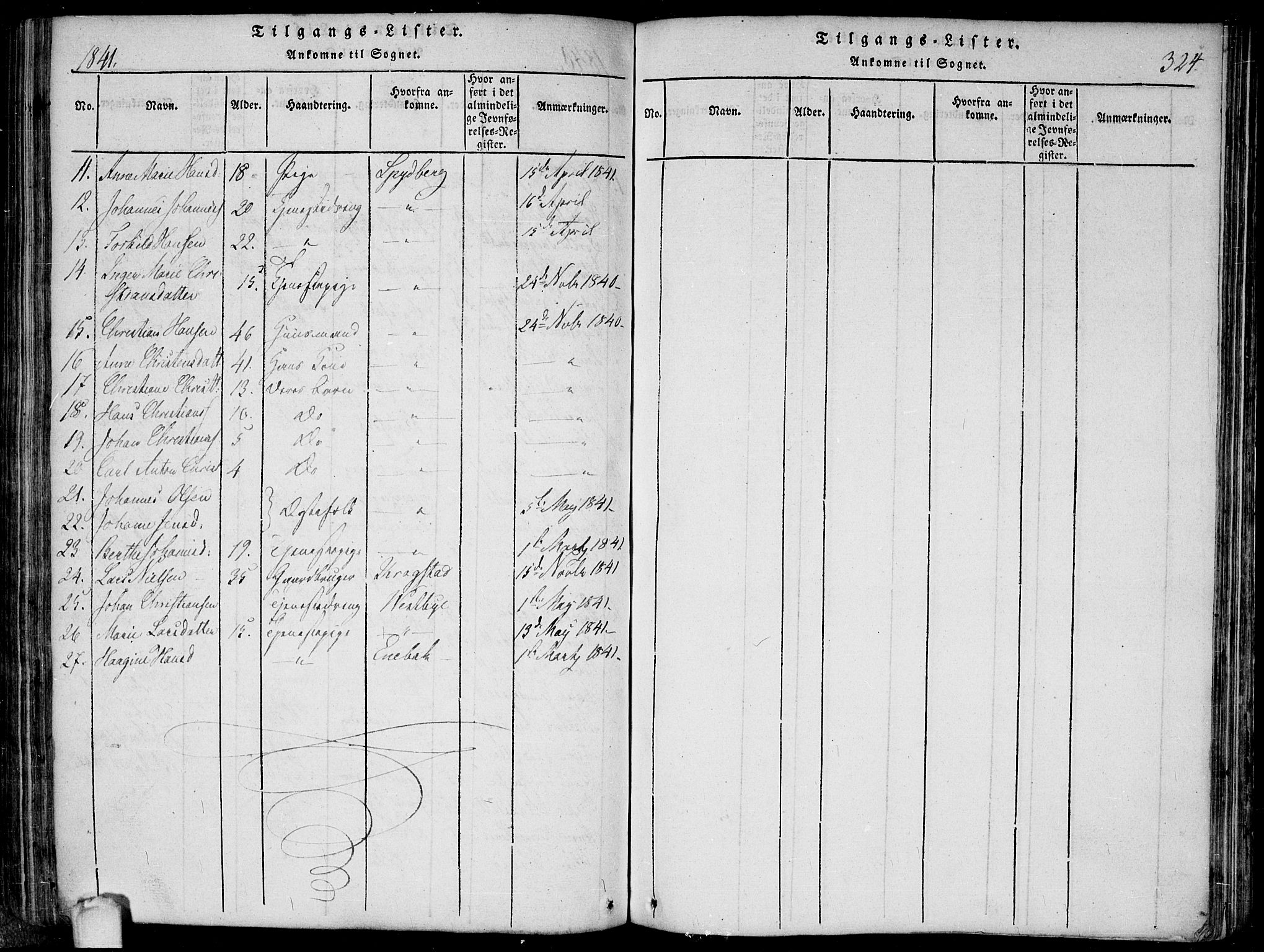 Hobøl prestekontor Kirkebøker, SAO/A-2002/F/Fa/L0002: Parish register (official) no. I 2, 1814-1841, p. 324