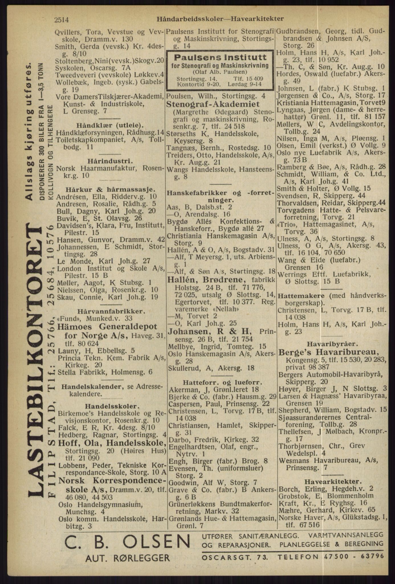 Kristiania/Oslo adressebok, PUBL/-, 1936, p. 2514