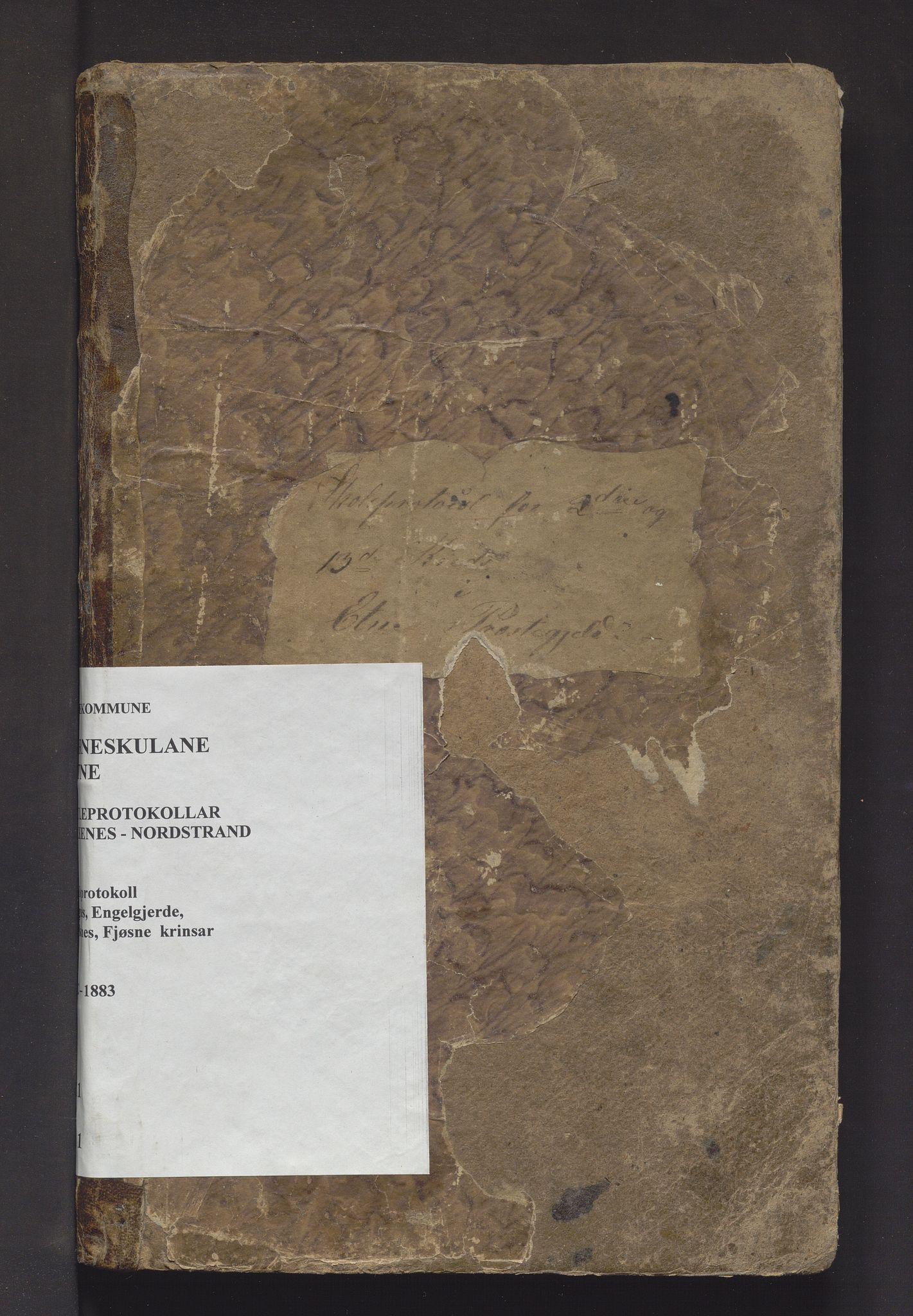 Etne kommune. Barneskulane, IKAH/1211-231/F/Fa/L0001: Skuleprotokoll for 2. og 3. krinsar og Engnes, Engelgjerde, Birkenes og Fjøsne krinsar, 1862-1883