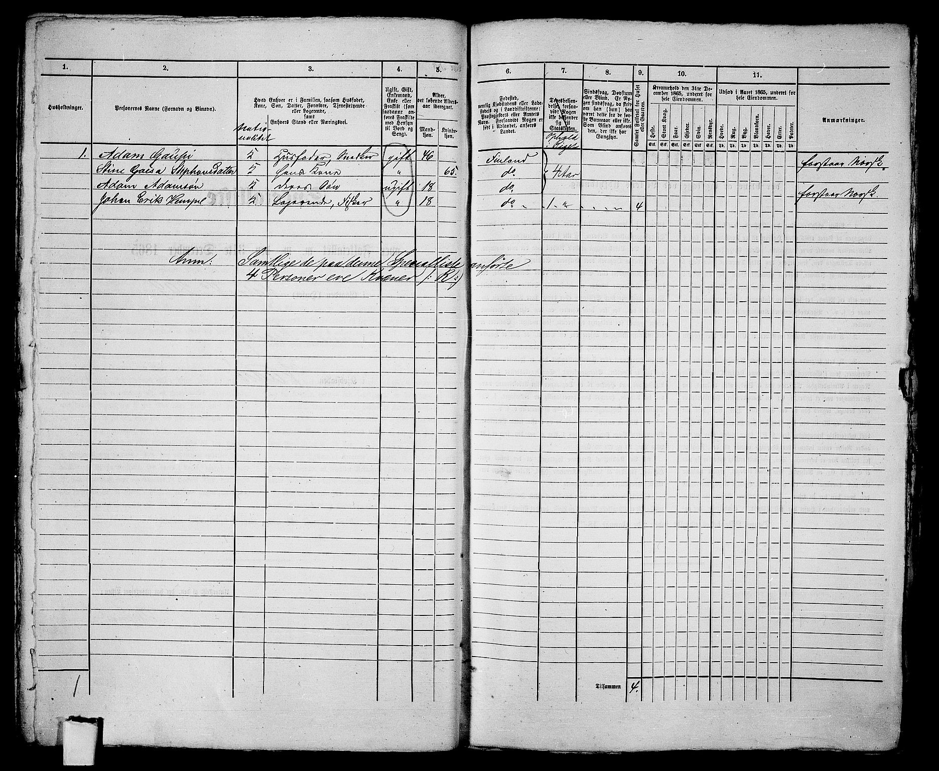 RA, 1865 census for Vadsø/Vadsø, 1865, p. 50