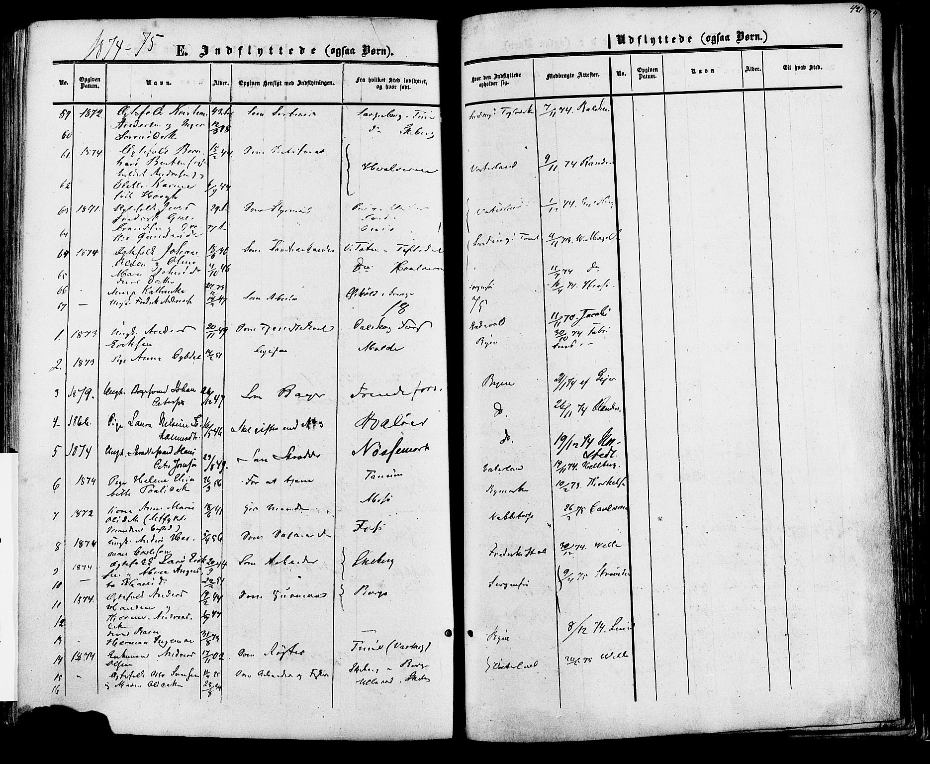 Fredrikstad prestekontor Kirkebøker, SAO/A-11082/F/Fa/L0006: Parish register (official) no. 6, 1857-1878, p. 421