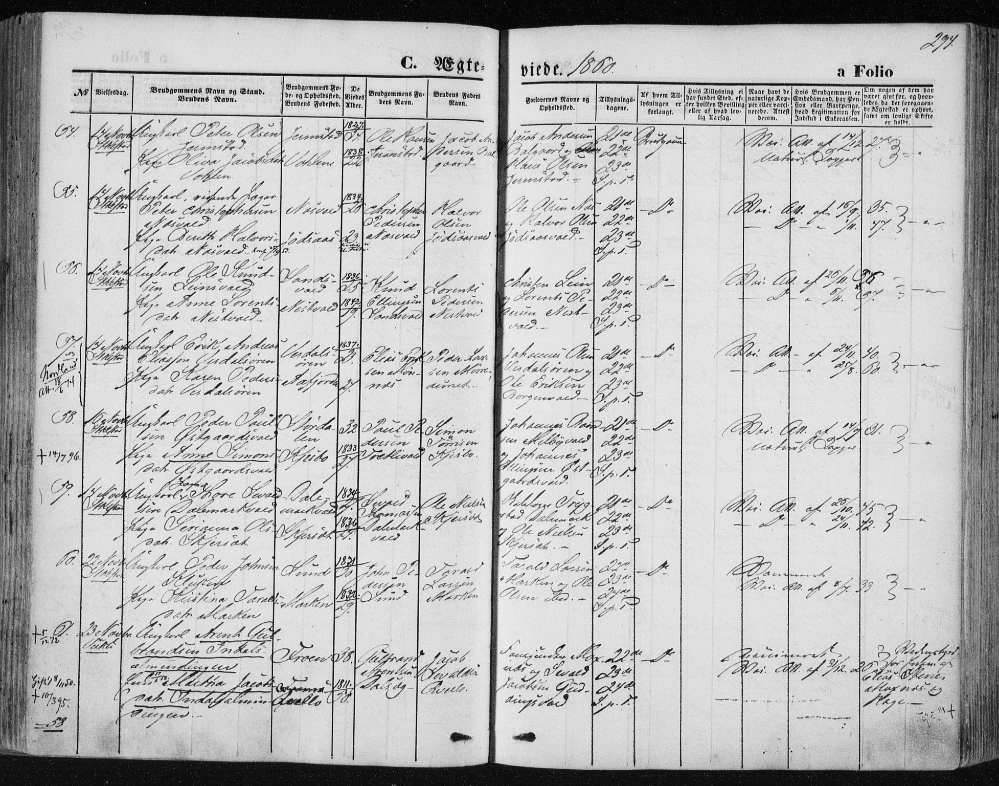 Ministerialprotokoller, klokkerbøker og fødselsregistre - Nord-Trøndelag, SAT/A-1458/723/L0241: Parish register (official) no. 723A10, 1860-1869, p. 294