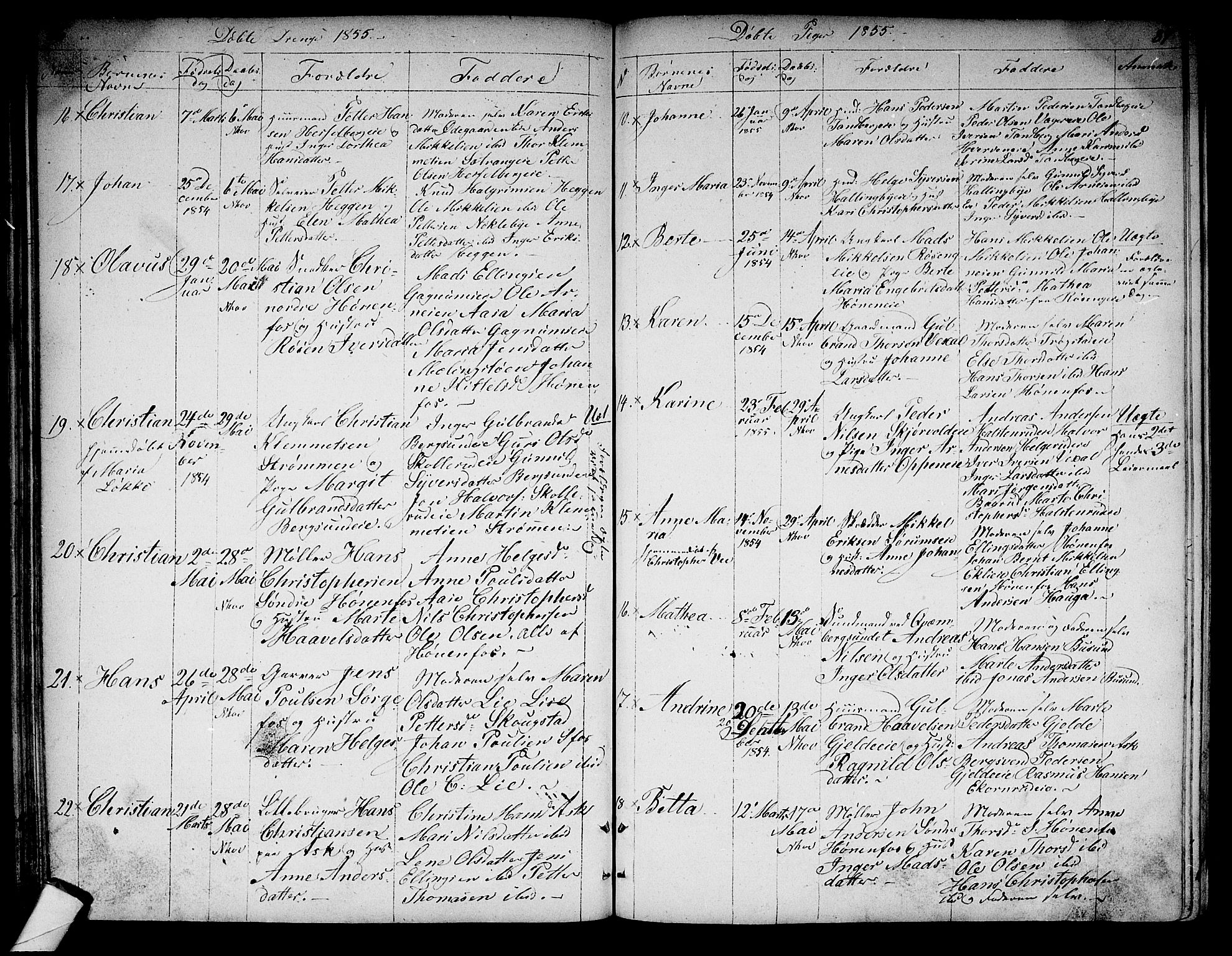 Norderhov kirkebøker, AV/SAKO-A-237/G/Ga/L0005: Parish register (copy) no. I 5, 1849-1863, p. 86-87